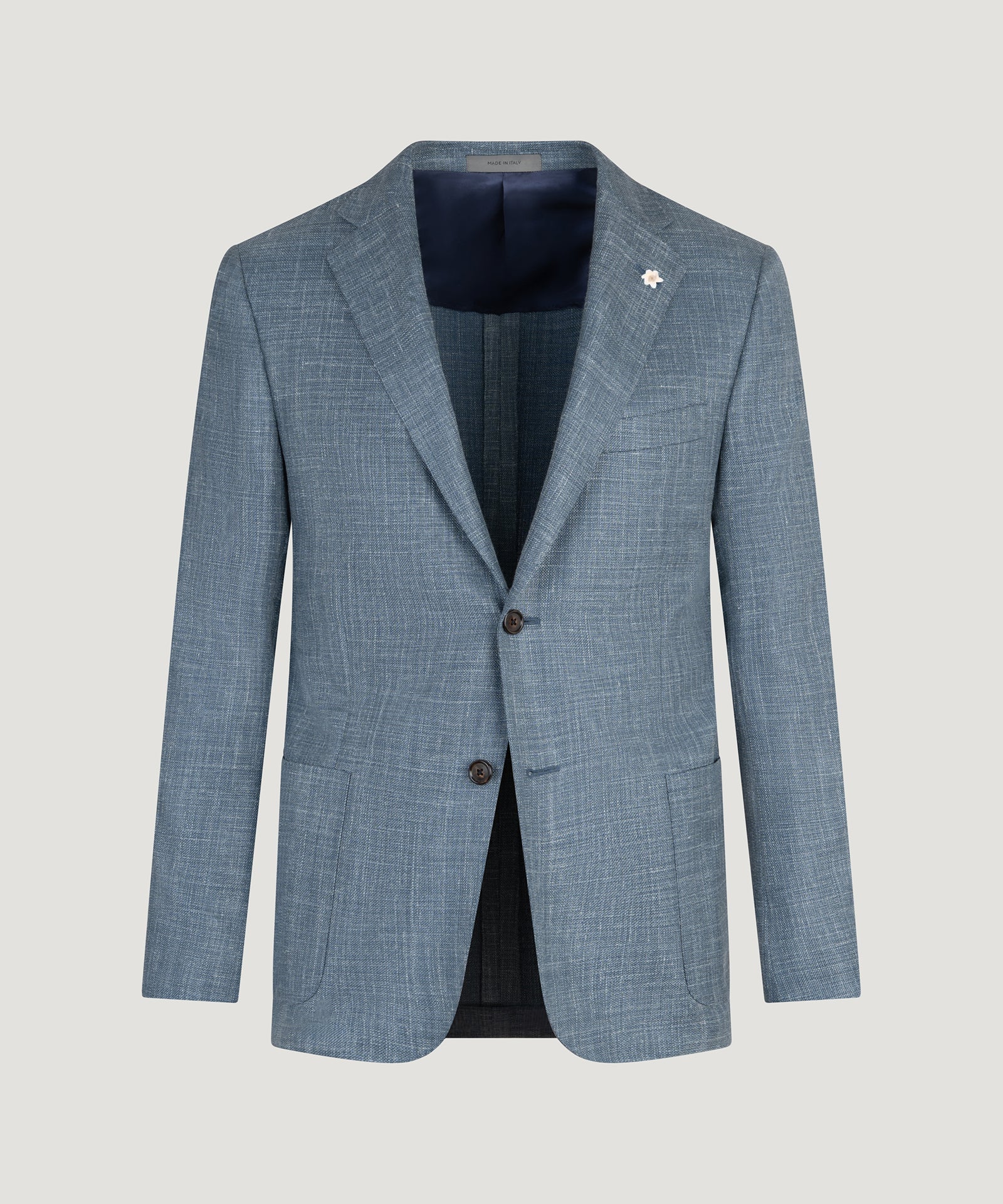 Colbert wol/zijde/linnen blauw