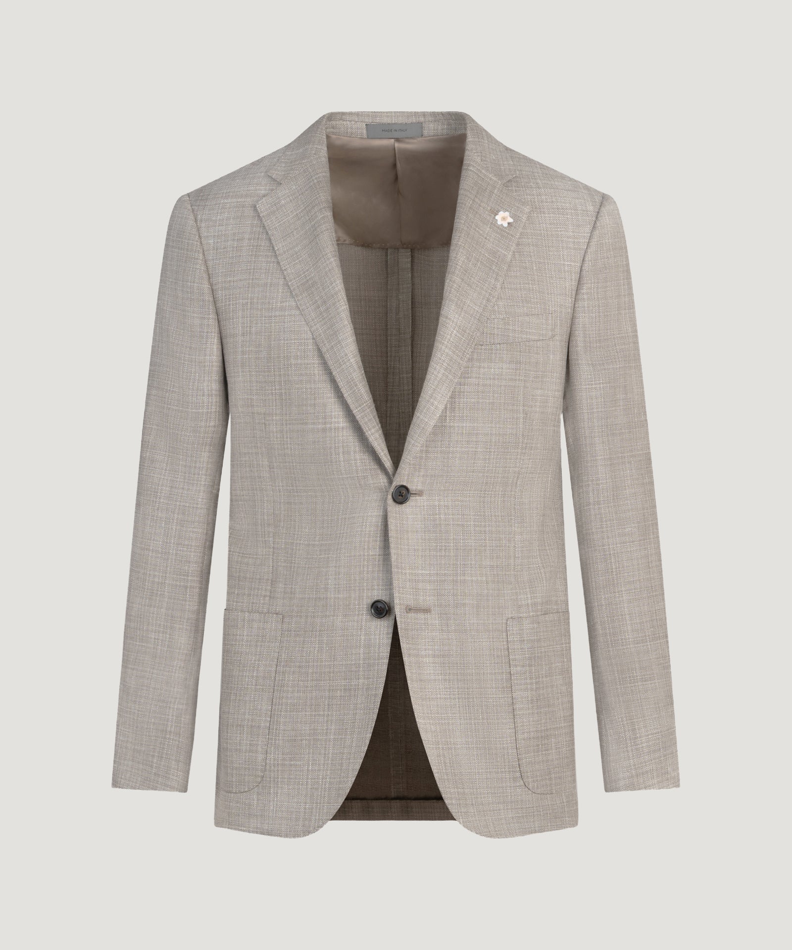 Colbert wol/zijde/linnen taupe