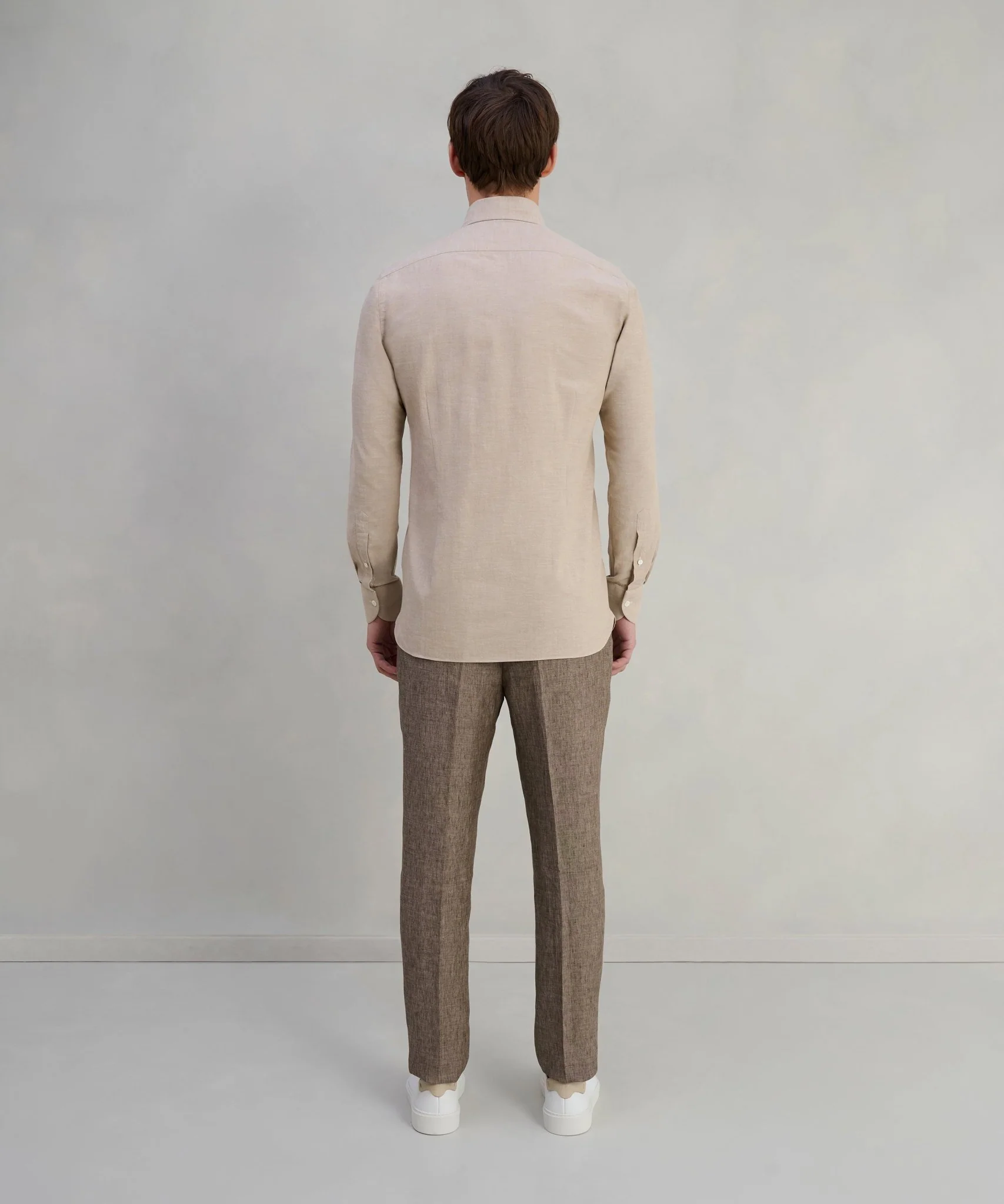 Pantalon chambray linnen bruin - Image 5