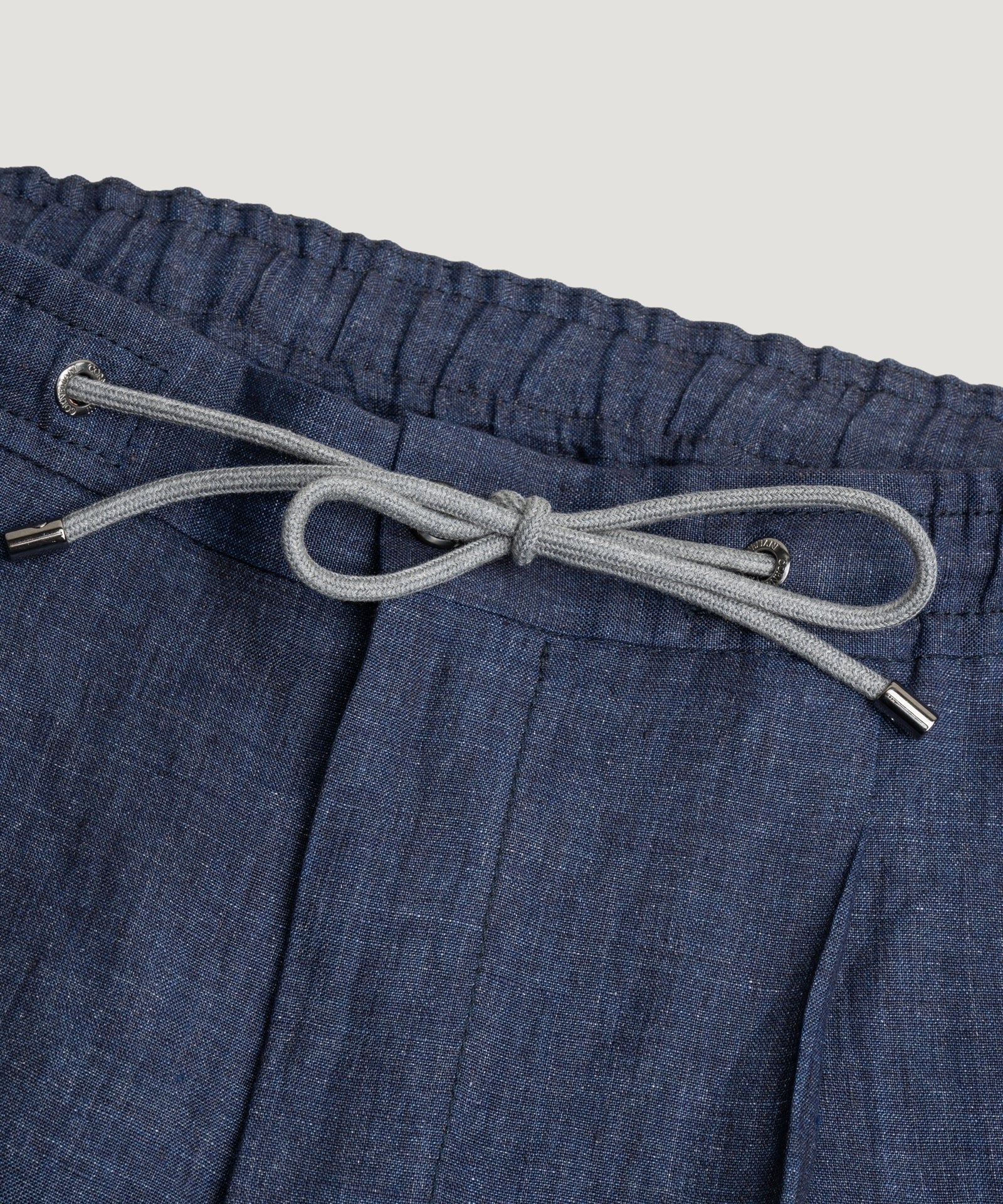Pantalon linnen donkerblauw - Image 2