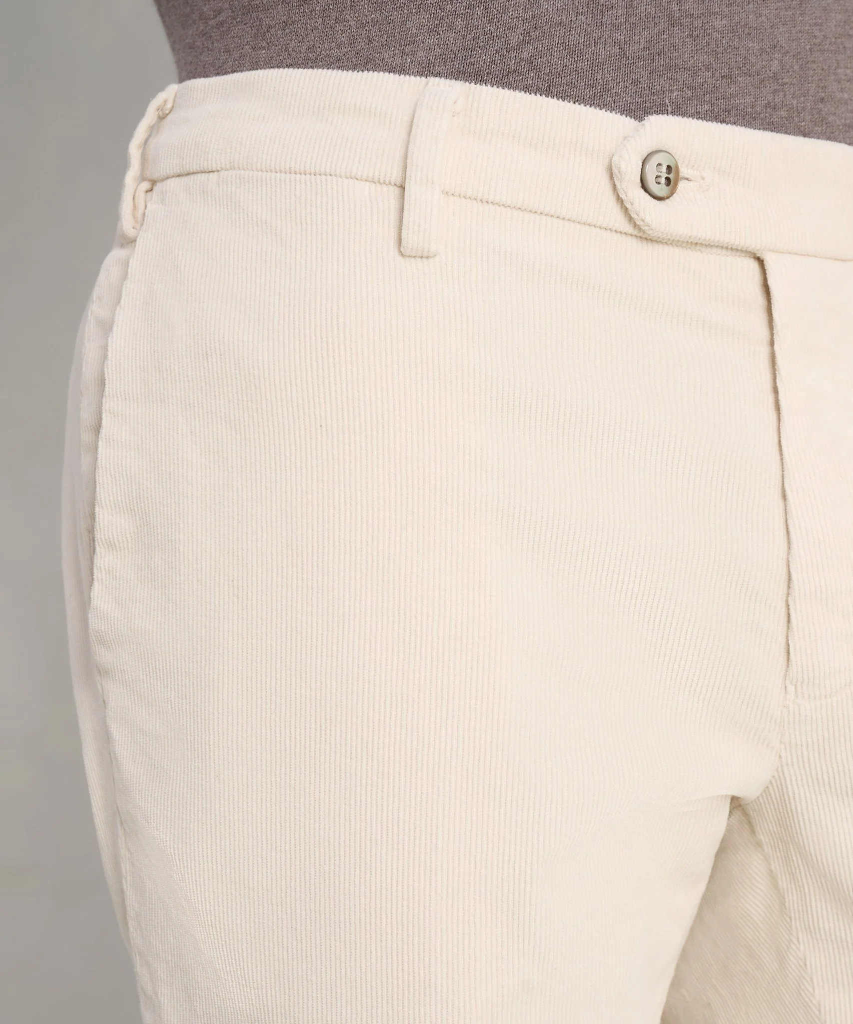 New York style chino gewassen katoen corduroy stretch off-white - Image 4