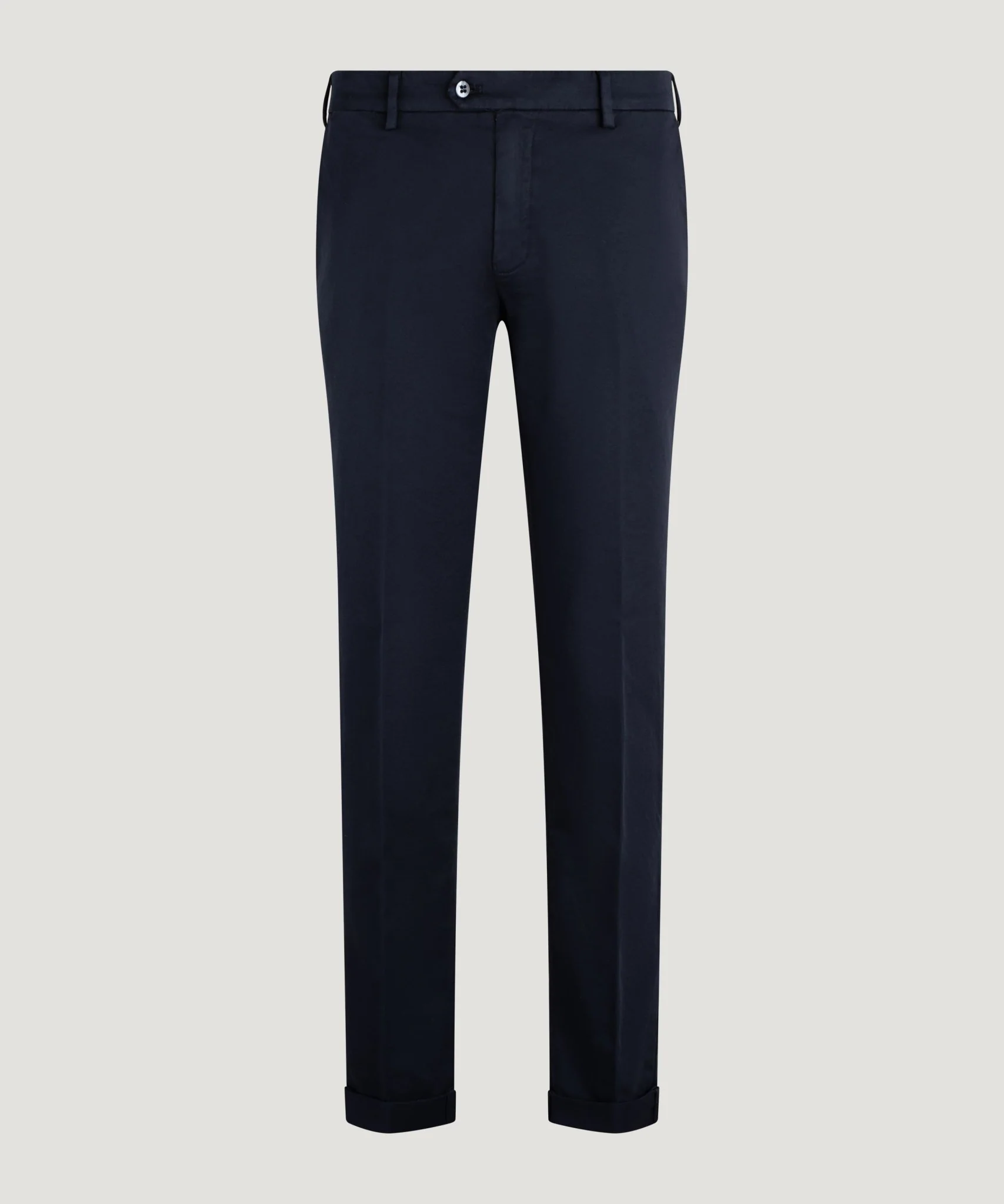New York Style knitted chino katoen stretch donkerblauw