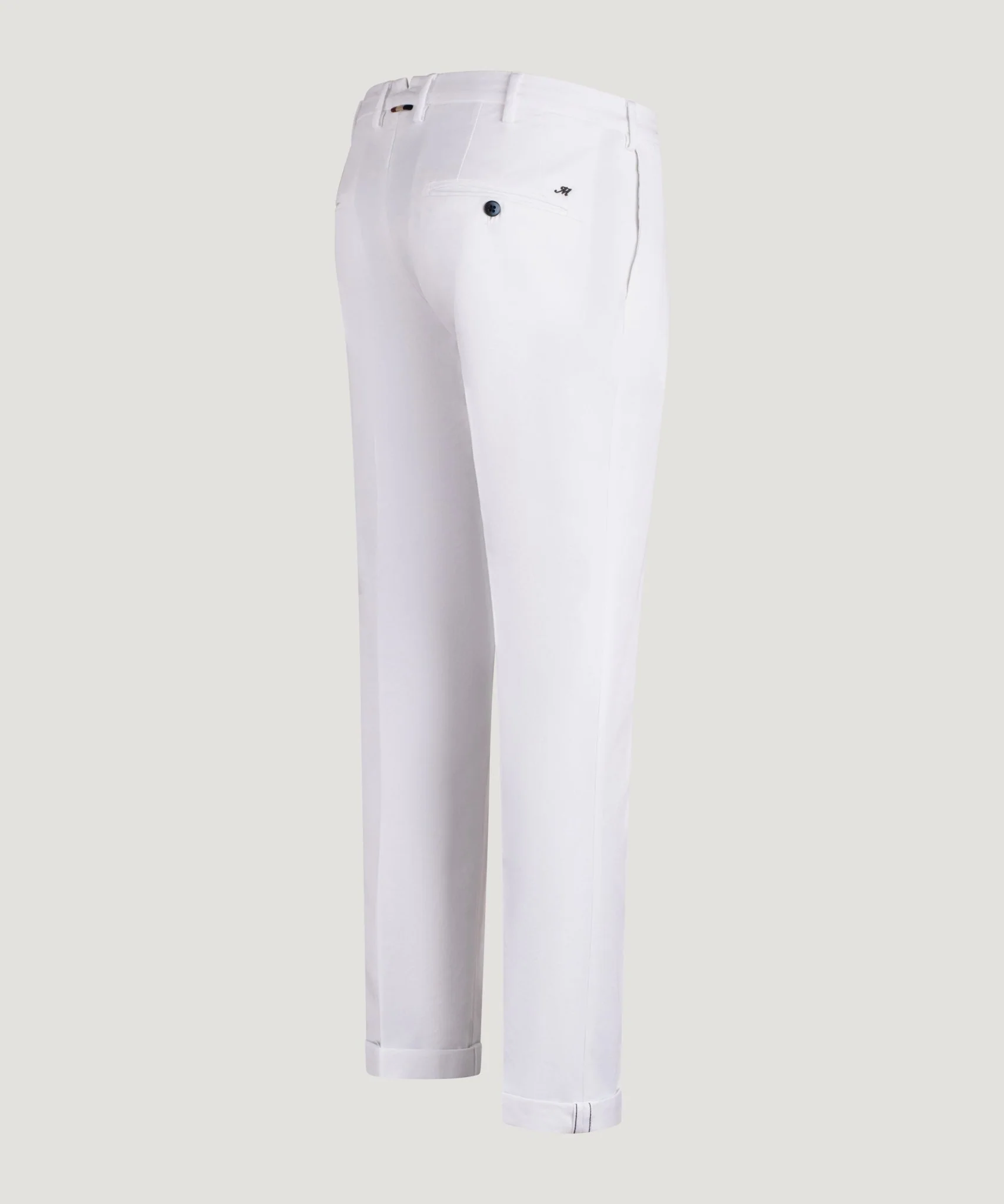 New York Style knitted chino katoen stretch wit - Image 2