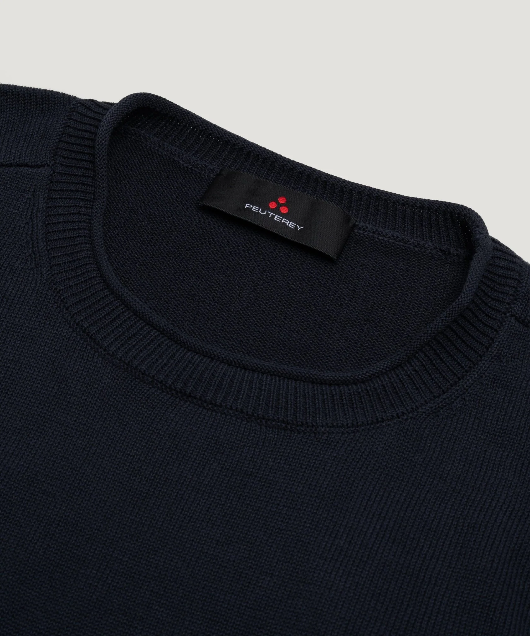Caliper knitted trui katoen donkerblauw - Image 2