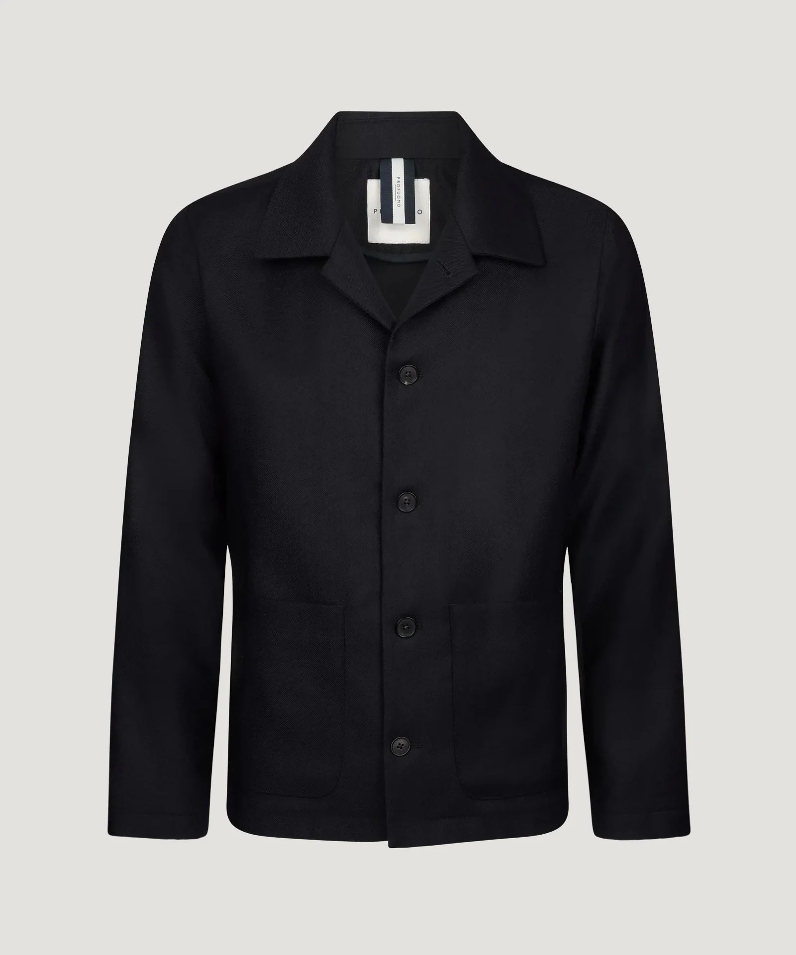 Lightweight overshirt wol donkerblauw