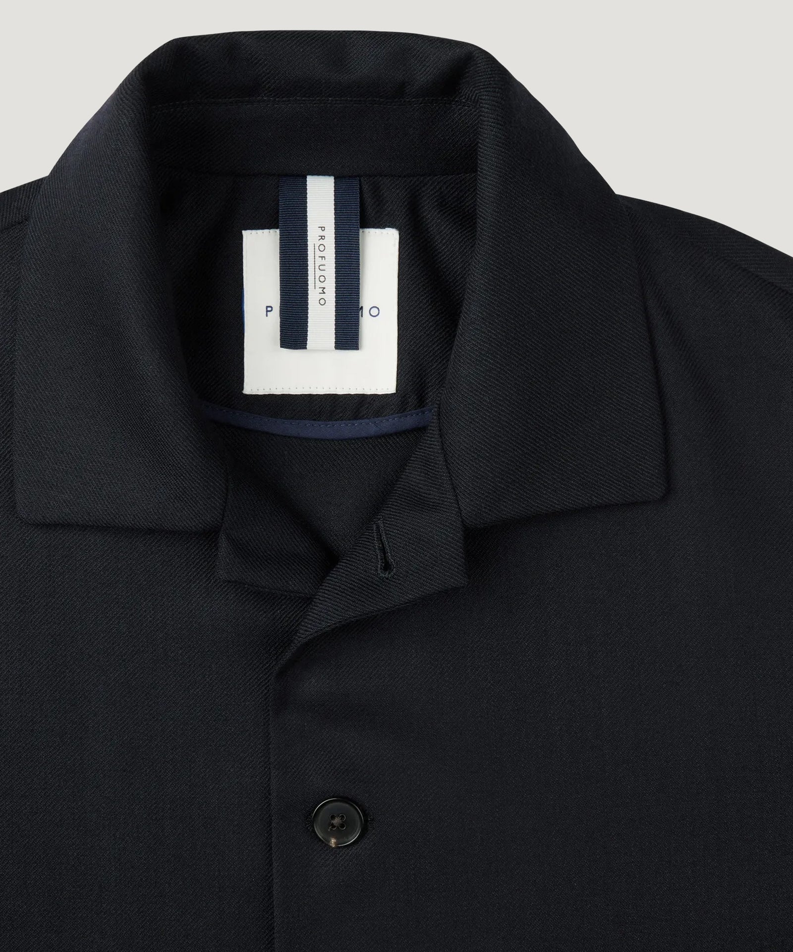 Lightweight overshirt wol donkerblauw - Image 2