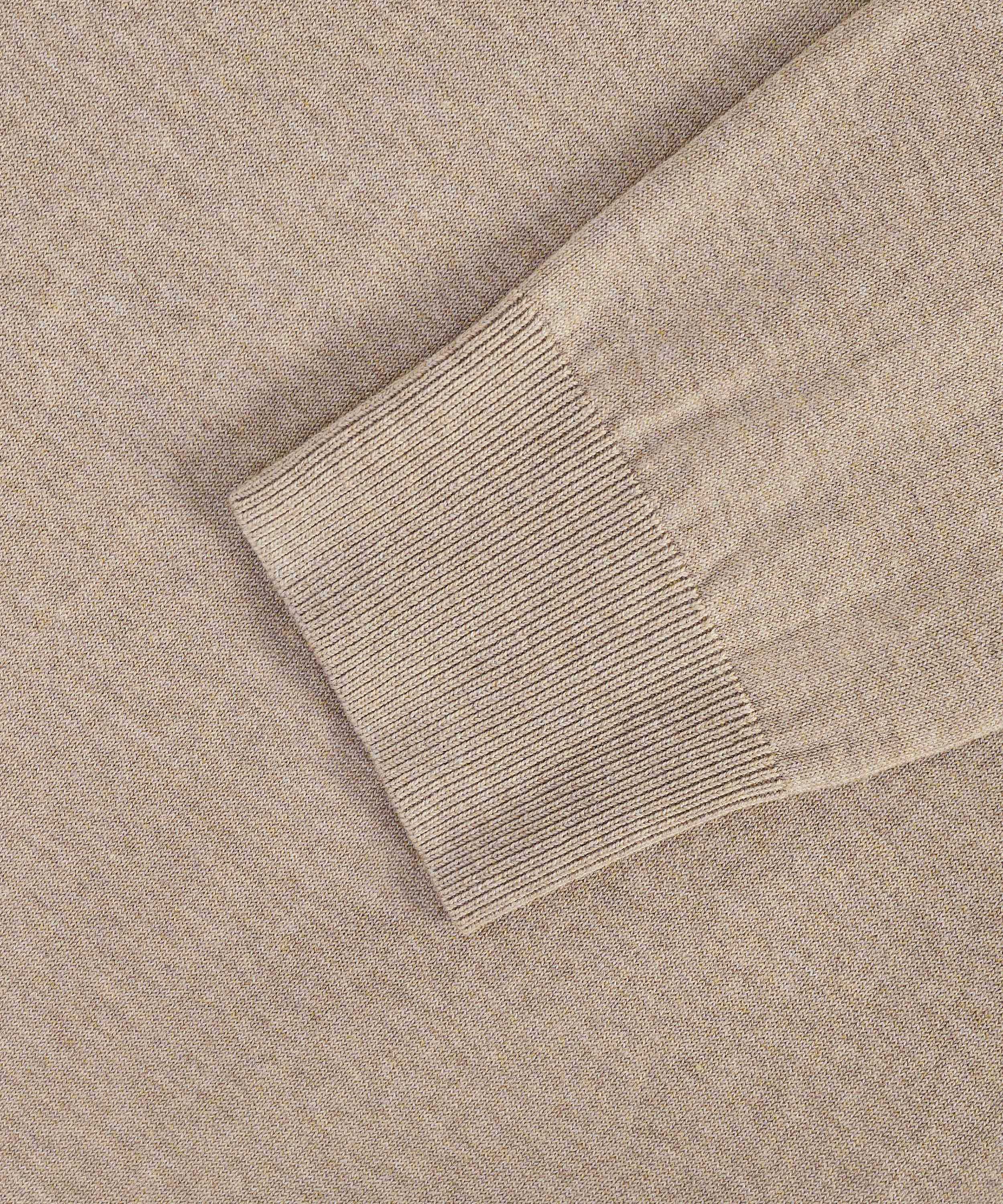 Luxury basic long sleeve one piece polo Tencel/katoen/zijde beige - Image 6