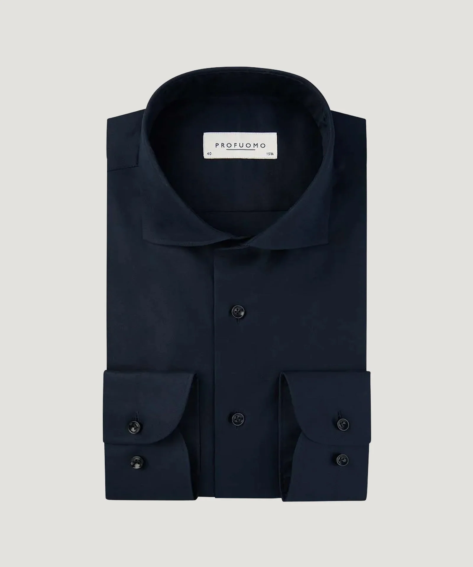 Overhemd Supima katoen twill donkerblauw