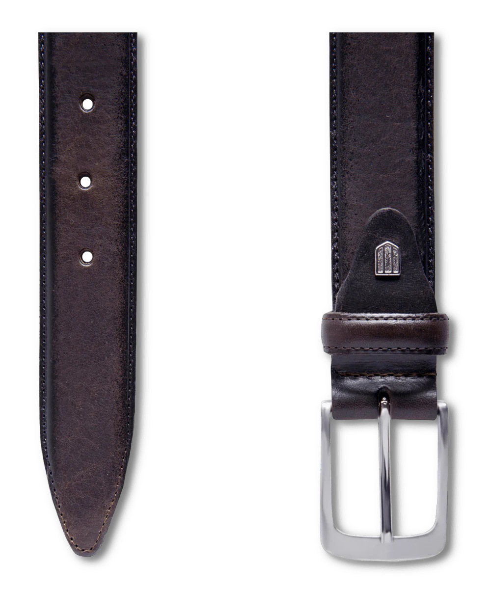 Riem polished leer donkerbruin - Image 2