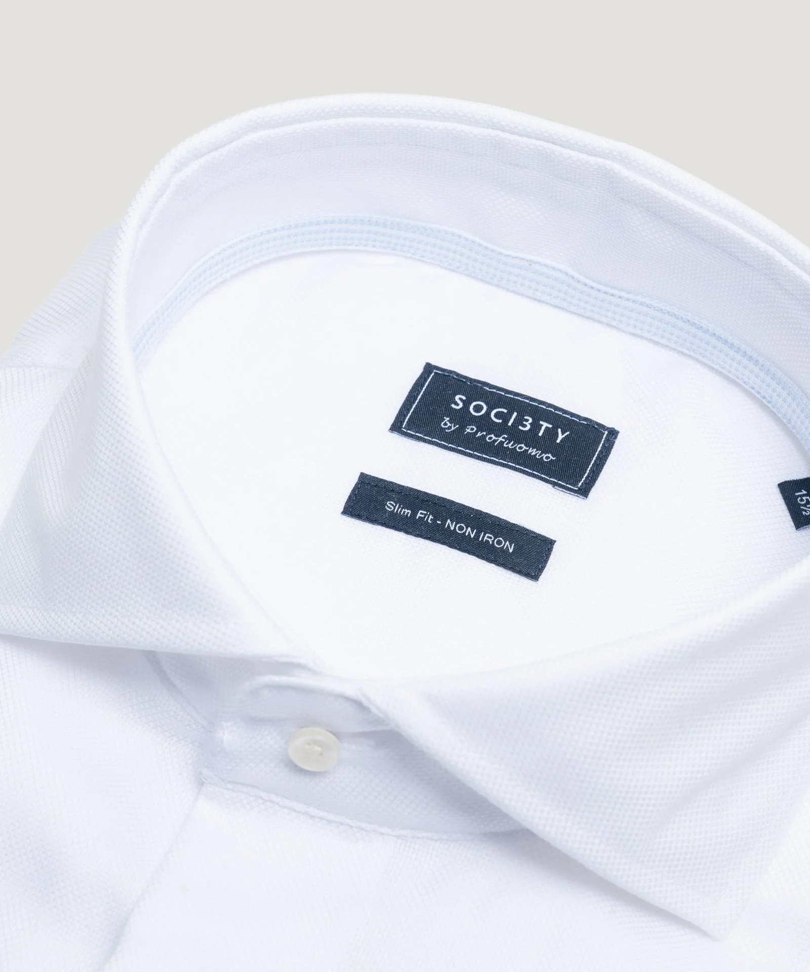 Overhemd katoen Oxford non iron wit - Image 6