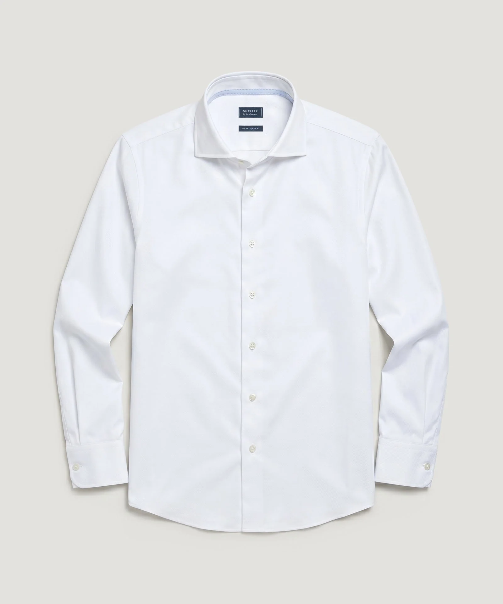 Overhemd katoen twill non iron wit - Image 2