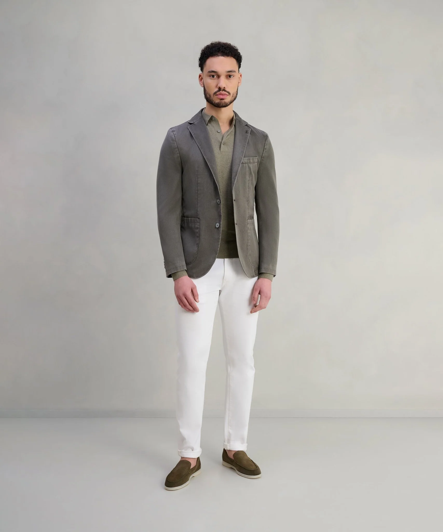 Colbert garment-dyed wol bruin - Image 2