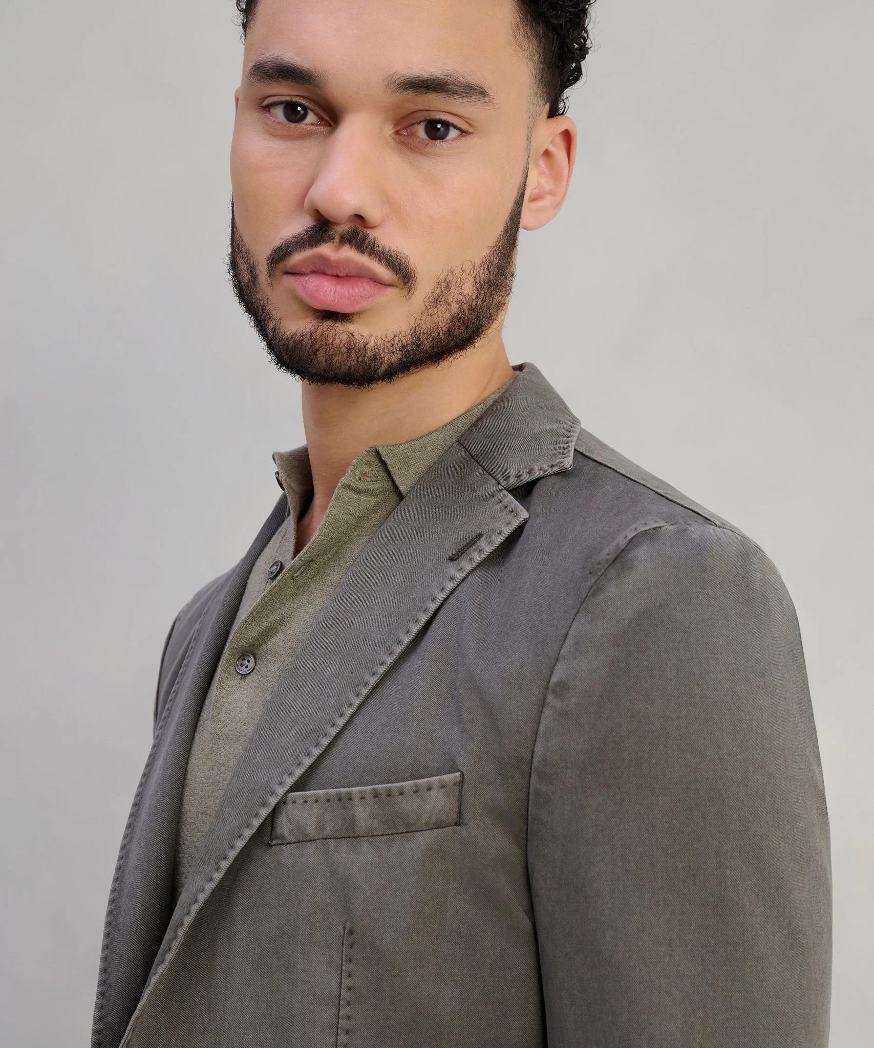 Colbert garment-dyed wol bruin - Image 4