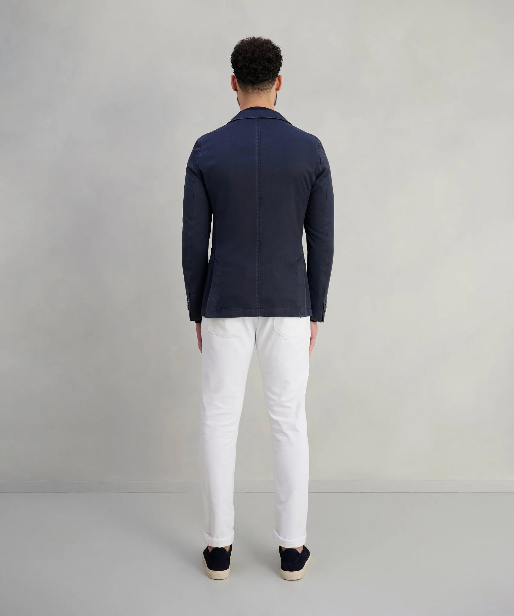 Colbert garment-dyed wol donkerblauw - Image 5