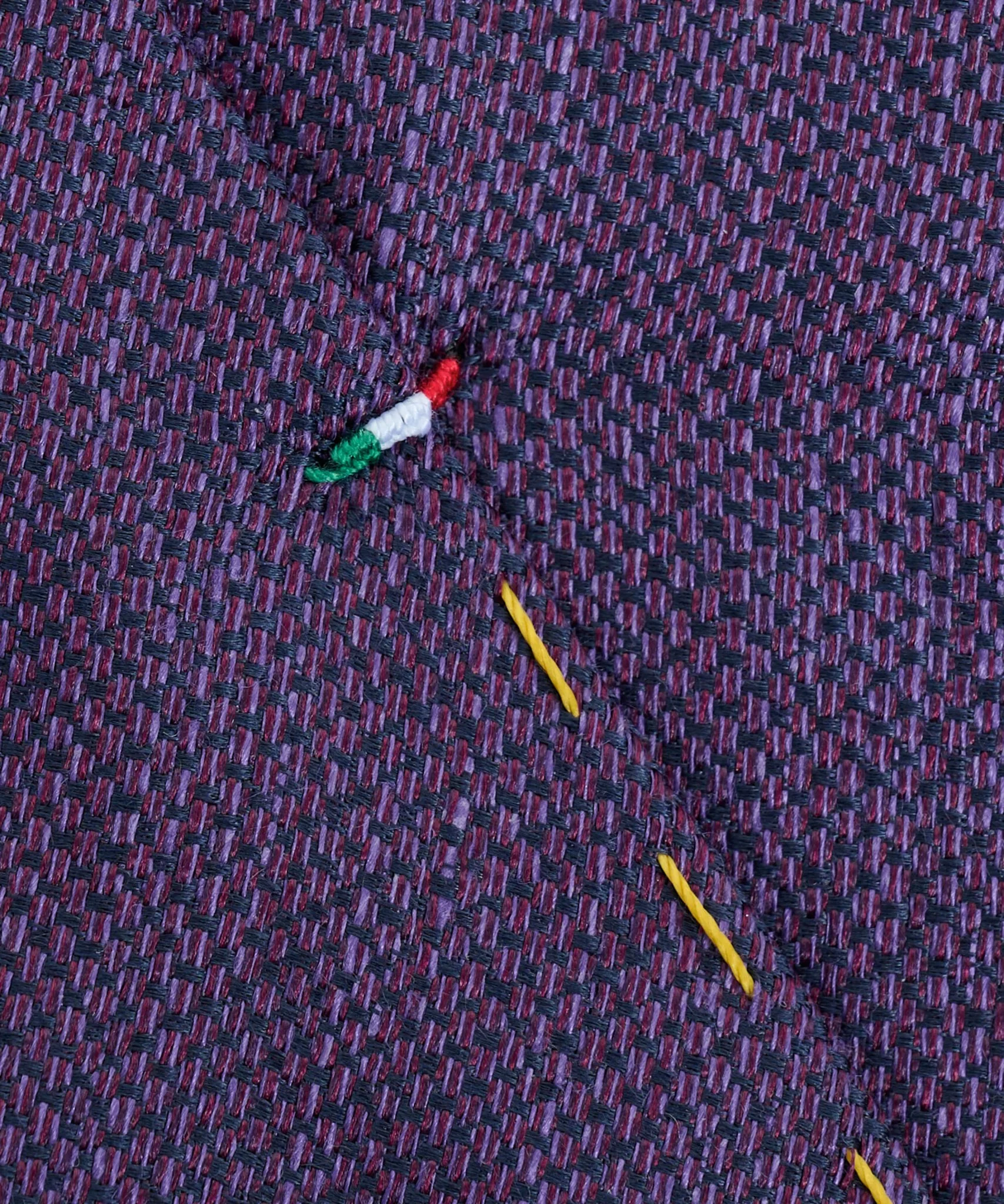 Das basket weave zijde/linnen paars - Image 2