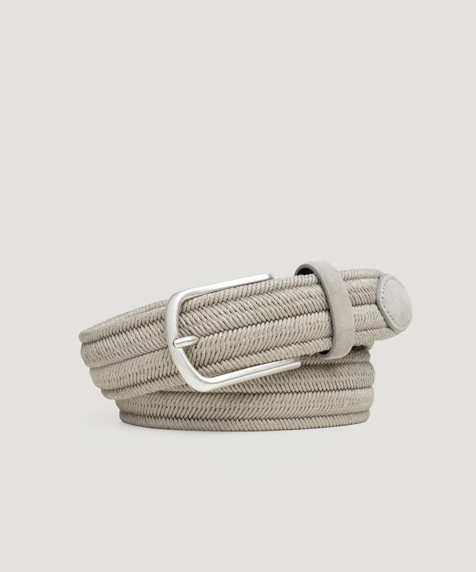 Gevlochten riem beige