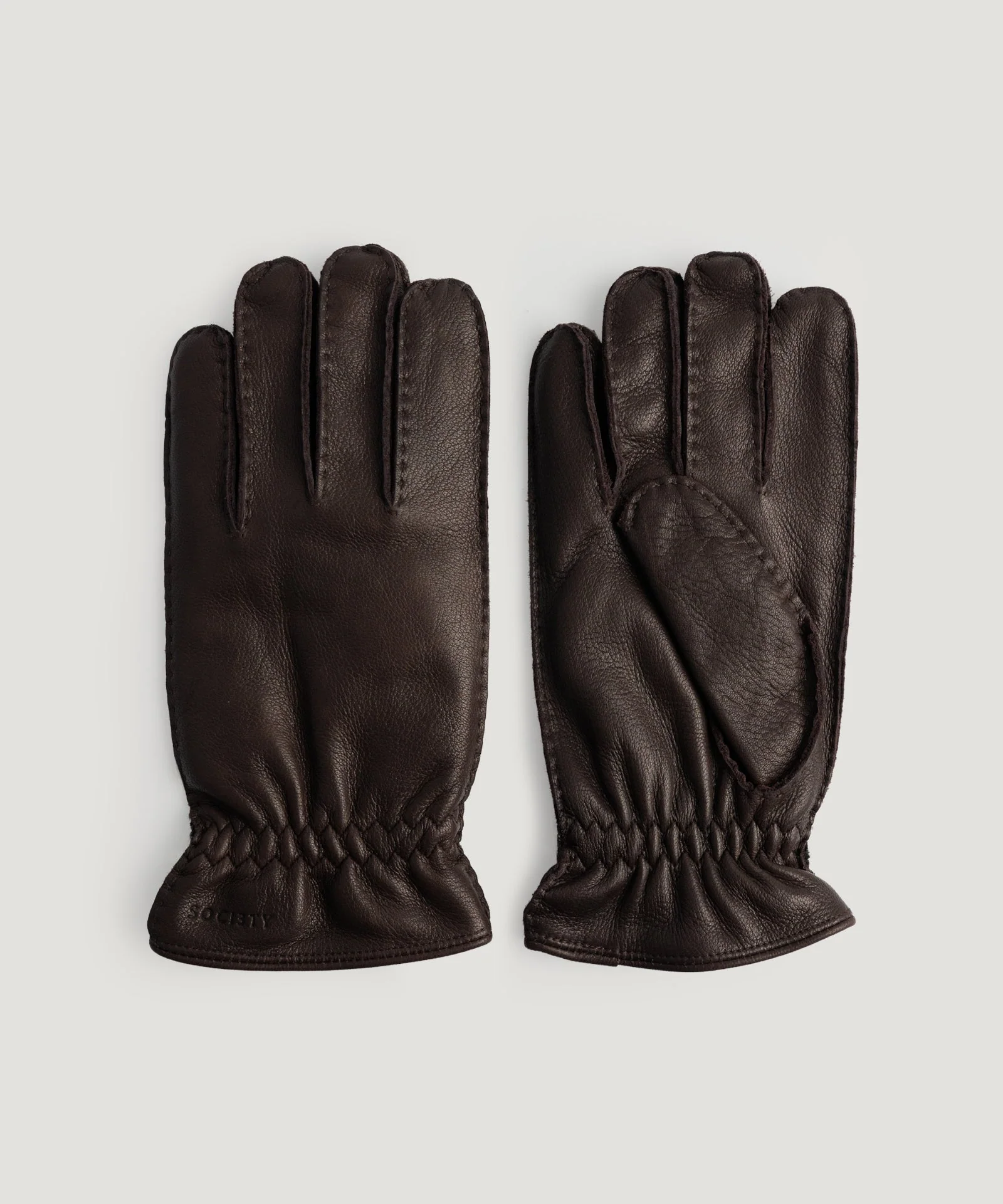 Handschoenen leer donkerbruin