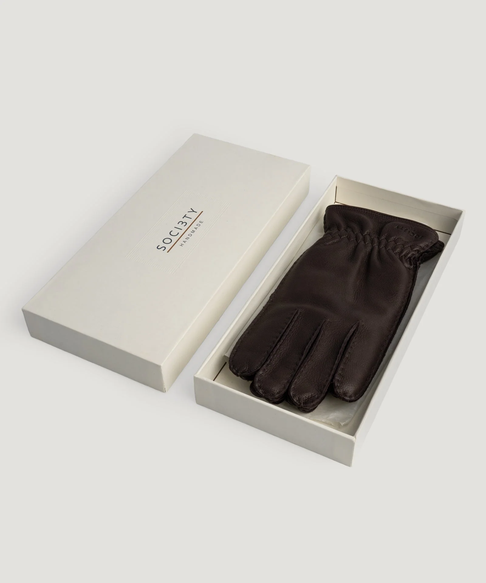 Handschoenen leer donkerbruin - Image 2