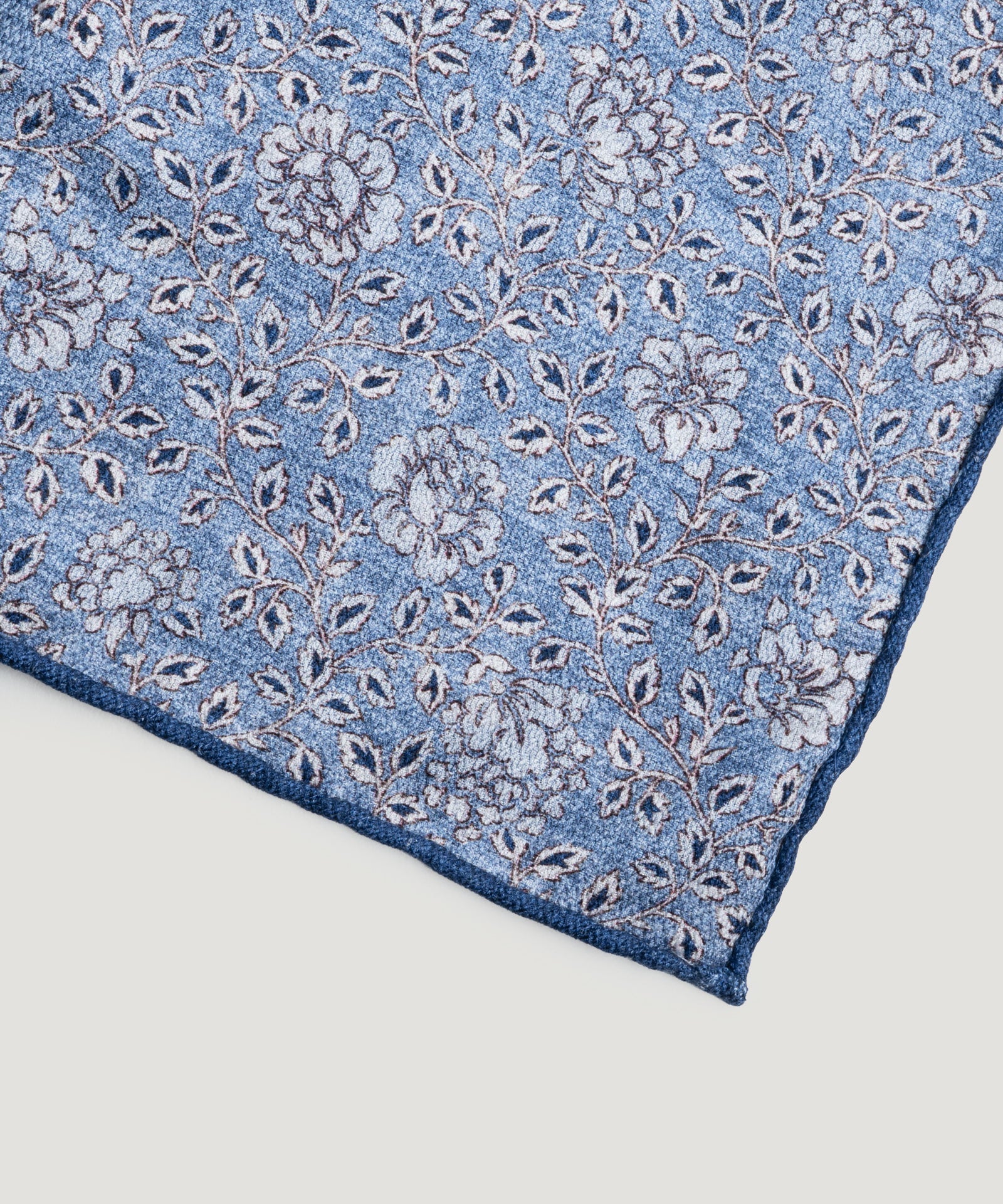 Pochet floral zijde blauw - Image 3
