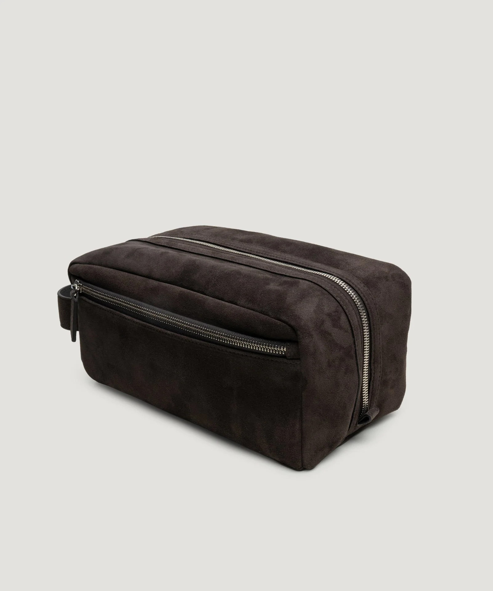 Beauty case suède donkerbruin - Image 3