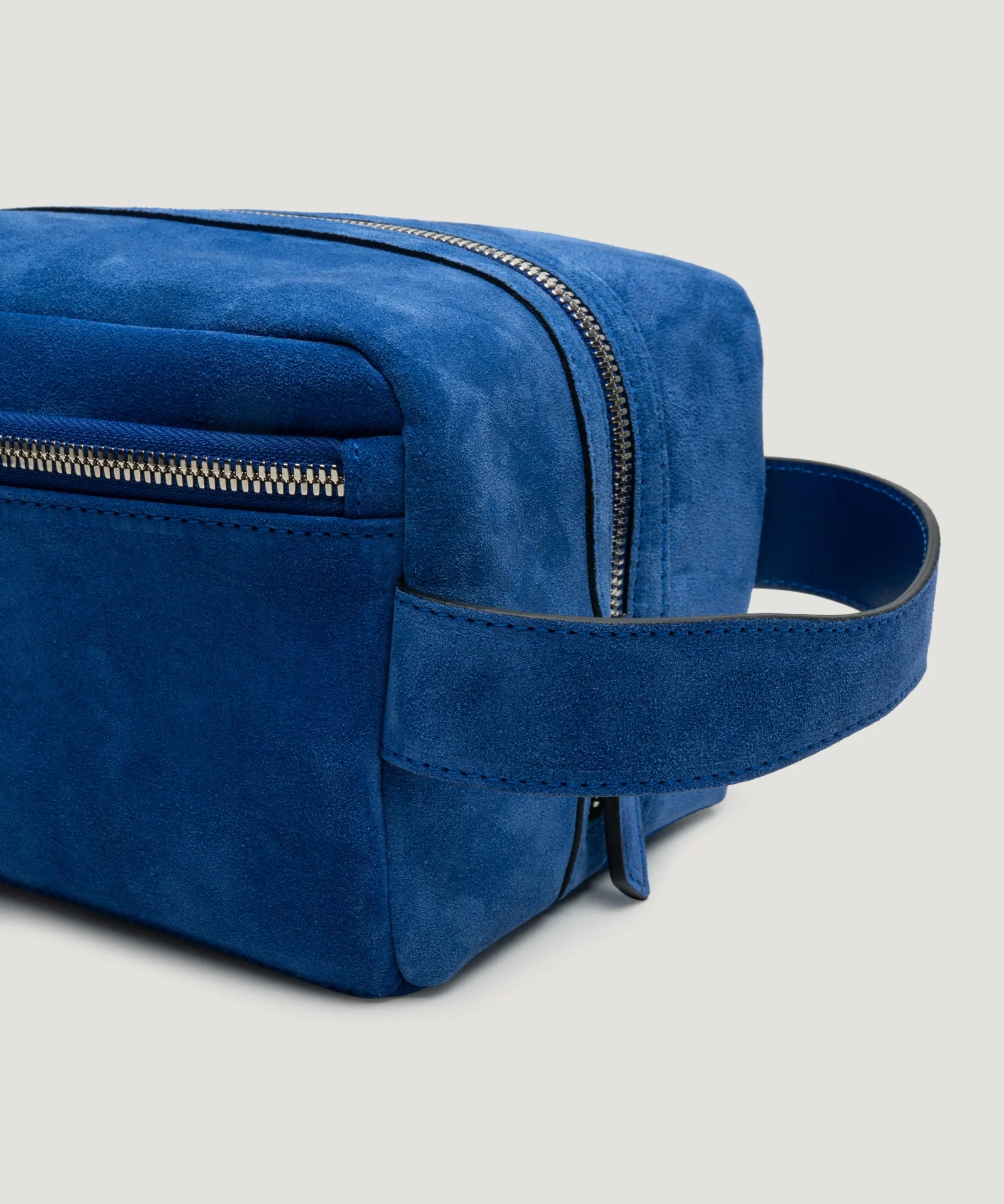 Beauty case suède kobaltblauw - Image 4