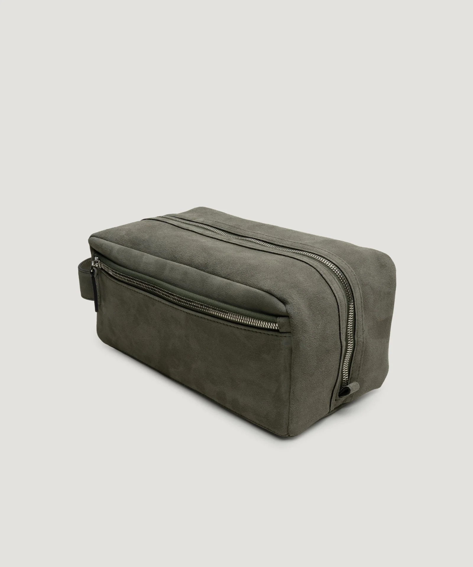 Beauty case suède olijfgroen - Image 3