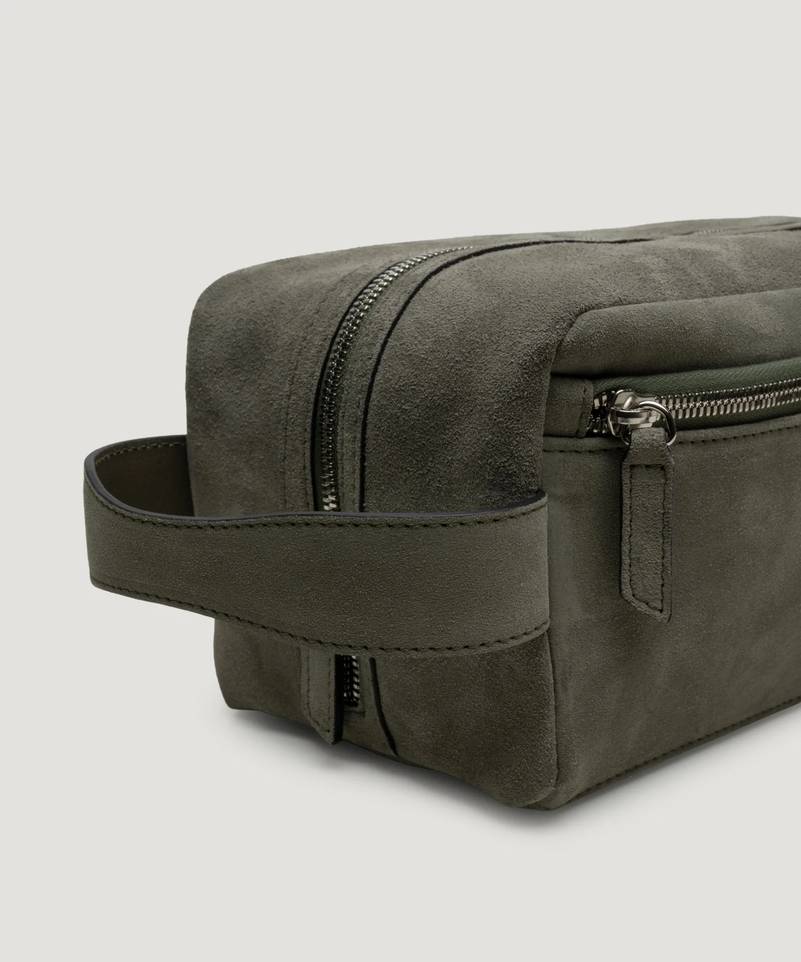 Beauty case suède olijfgroen - Image 4