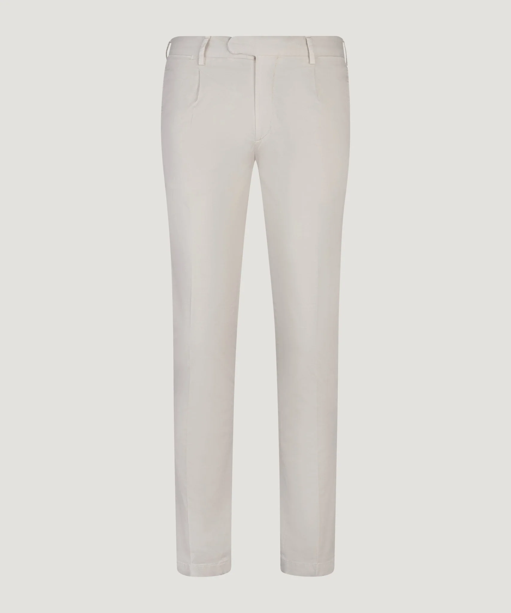 Chino slim 1 pleat katoen stretch beige