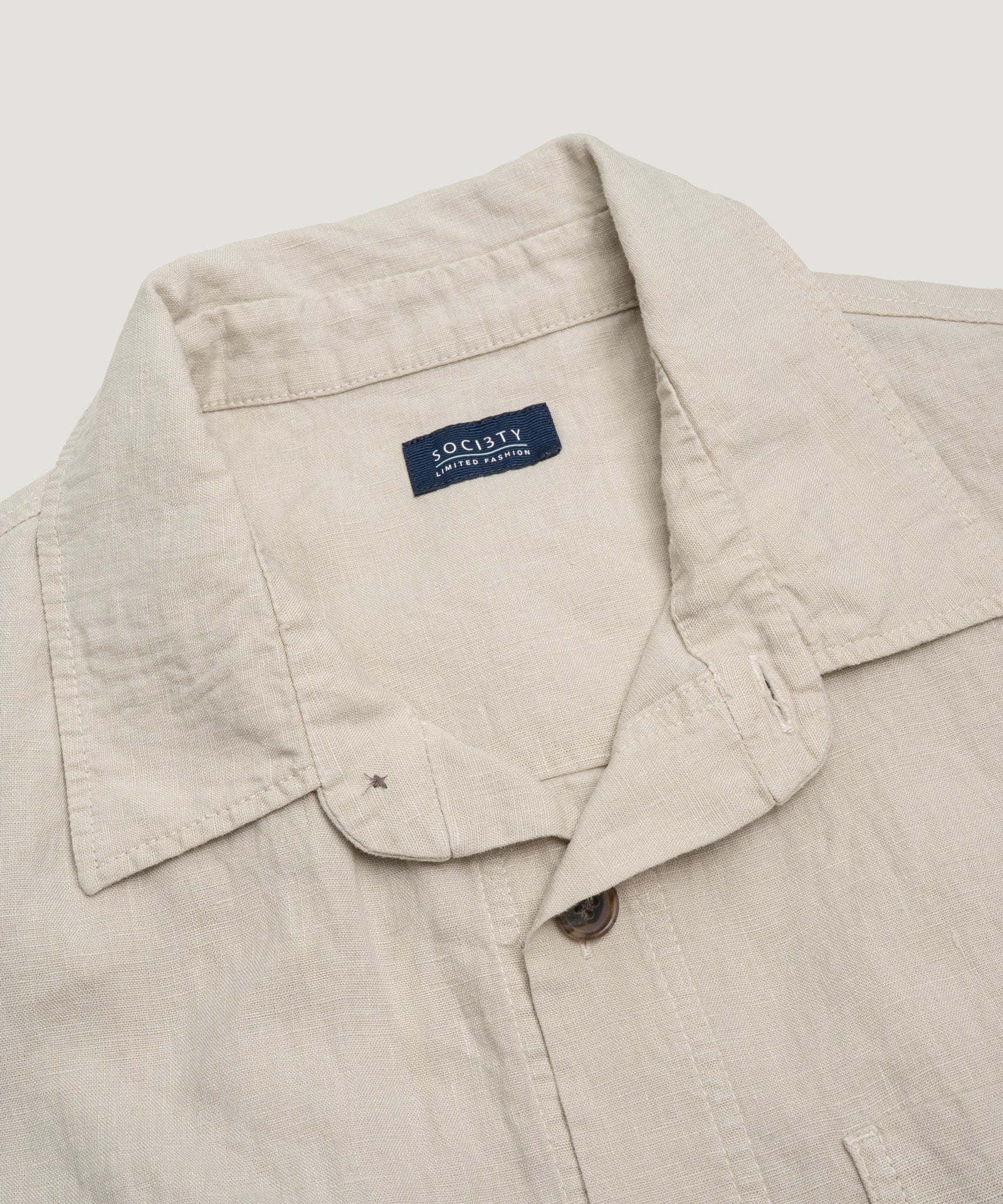 Coimbra overshirt gewassen linnen beige - Image 3