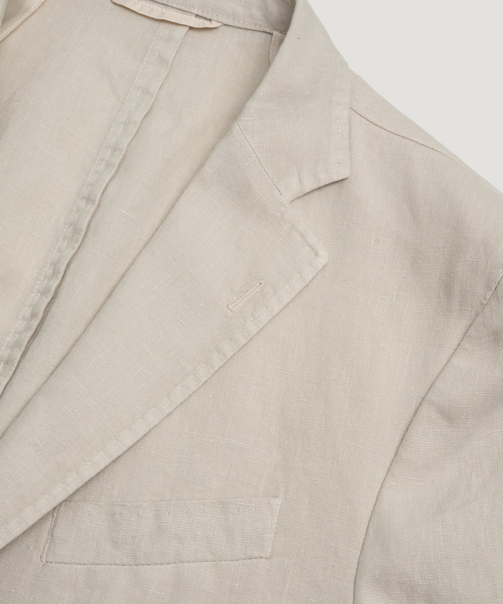 Colbert gewassen linnen beige - Image 3