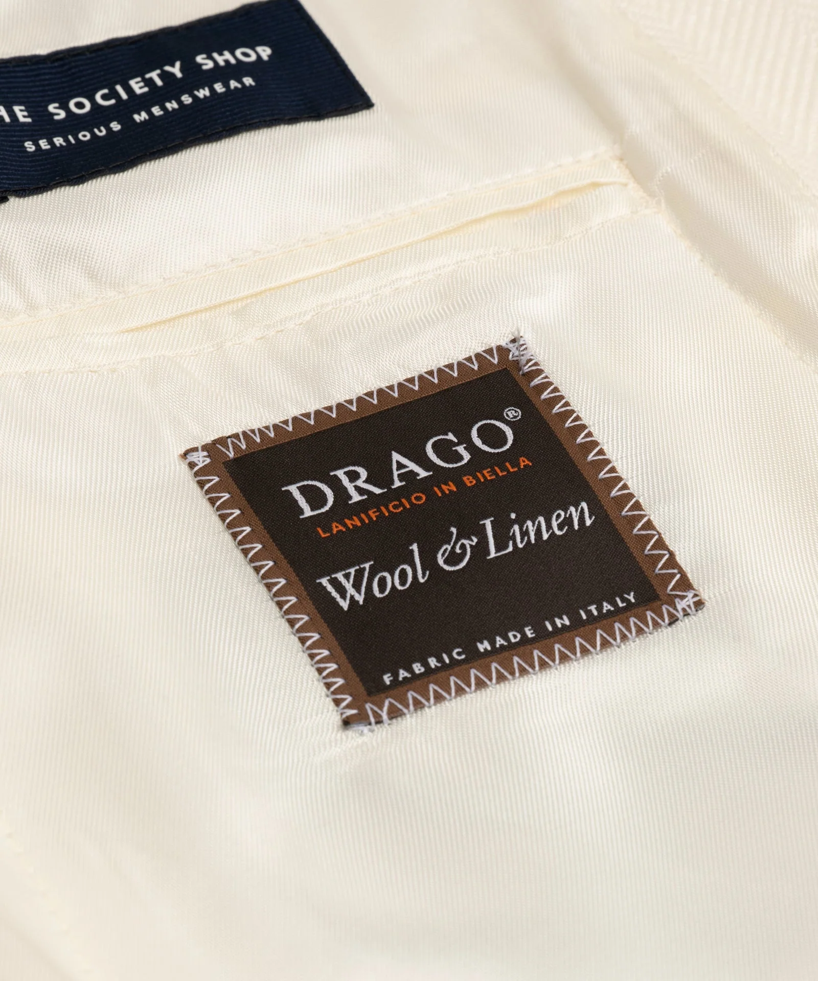 Colbert wol/linnen Drago off-white visgraat - Image 4