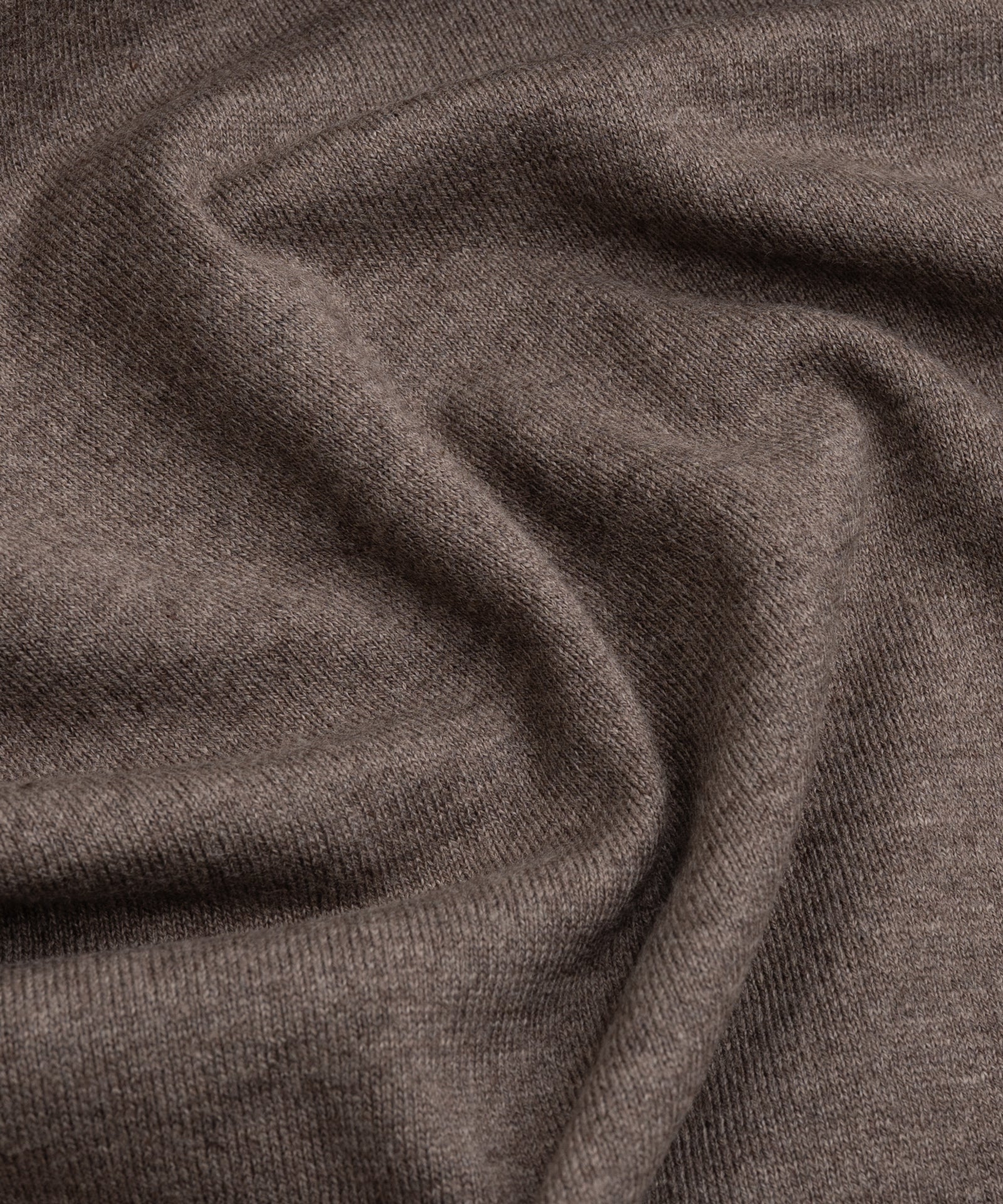Knitted T-shirt katoen/zijde/kasjmier taupe - Image 3