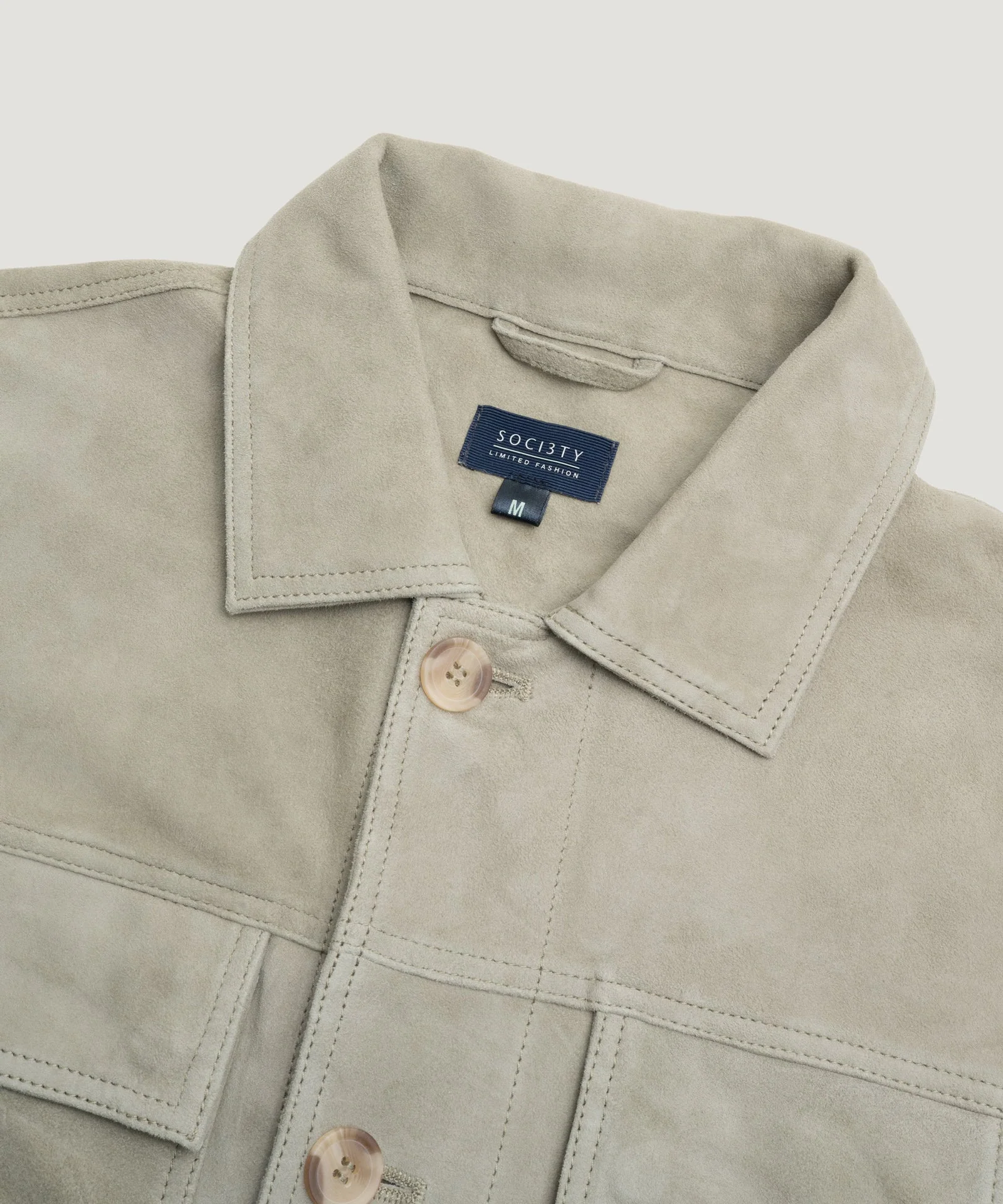Mex overshirt suède bamboegroen - Image 2