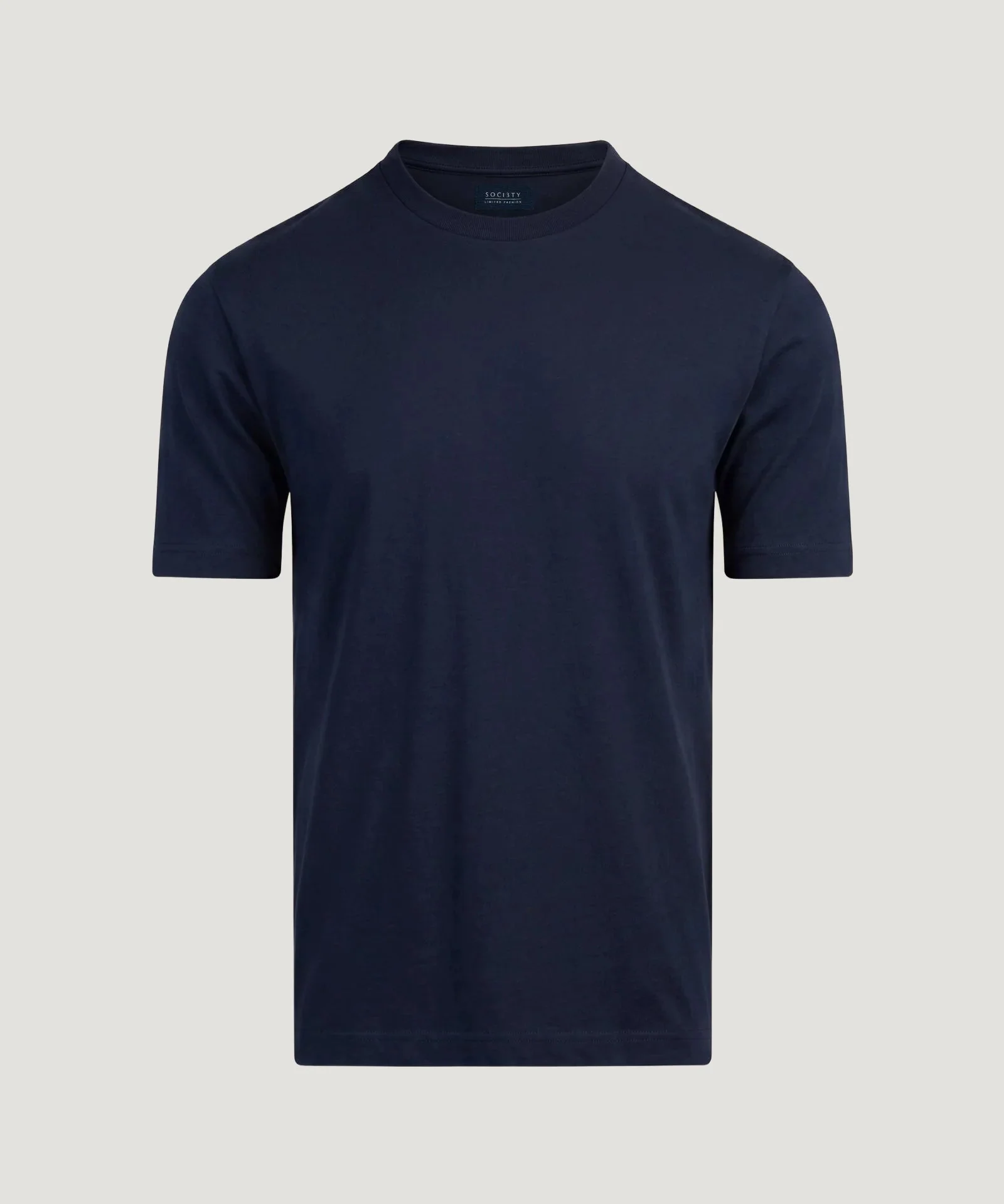Oversized T-shirt Pima katoen donkerblauw