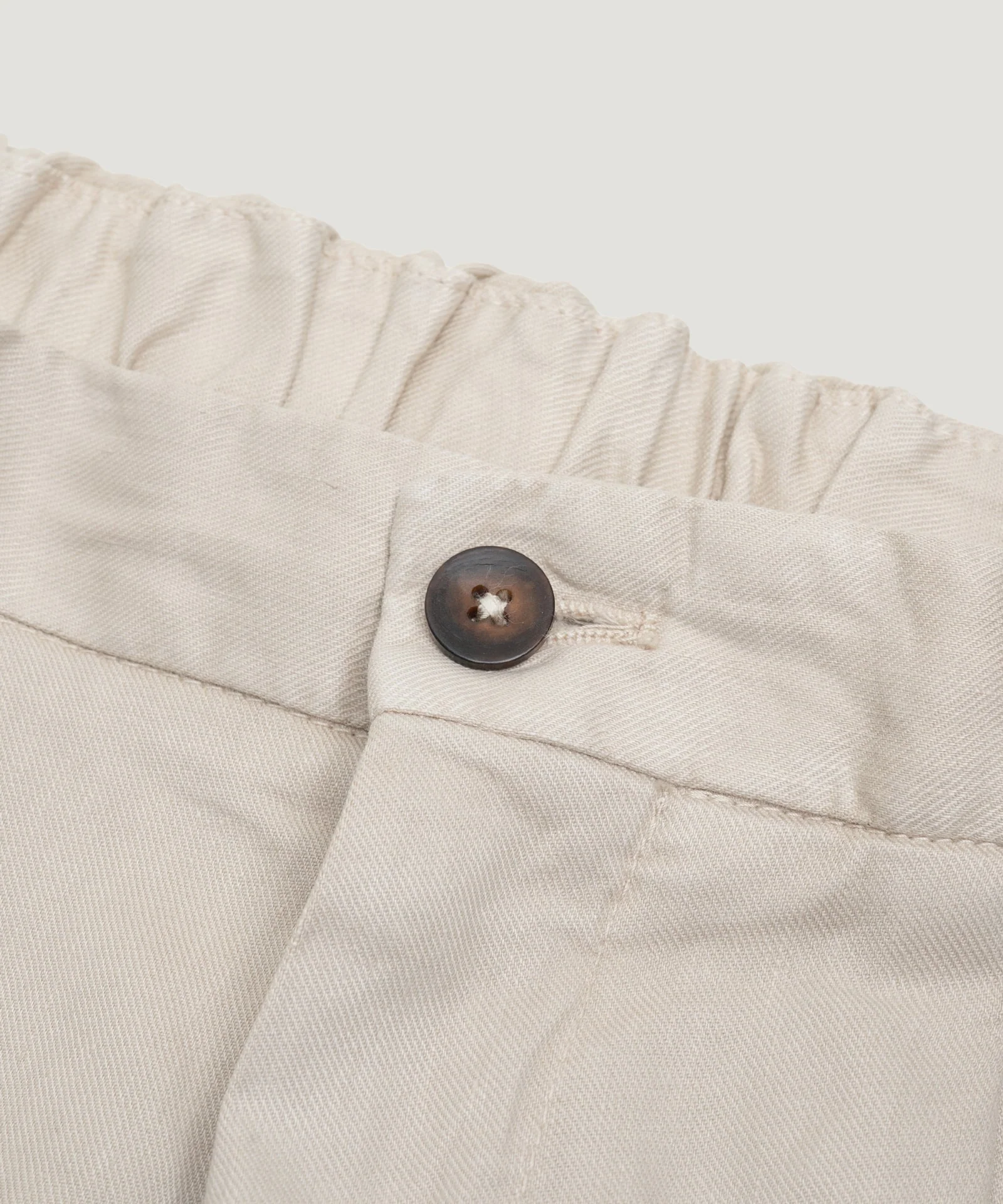 Pleated bermuda shorts linnen/katoen stretch beige - Image 2