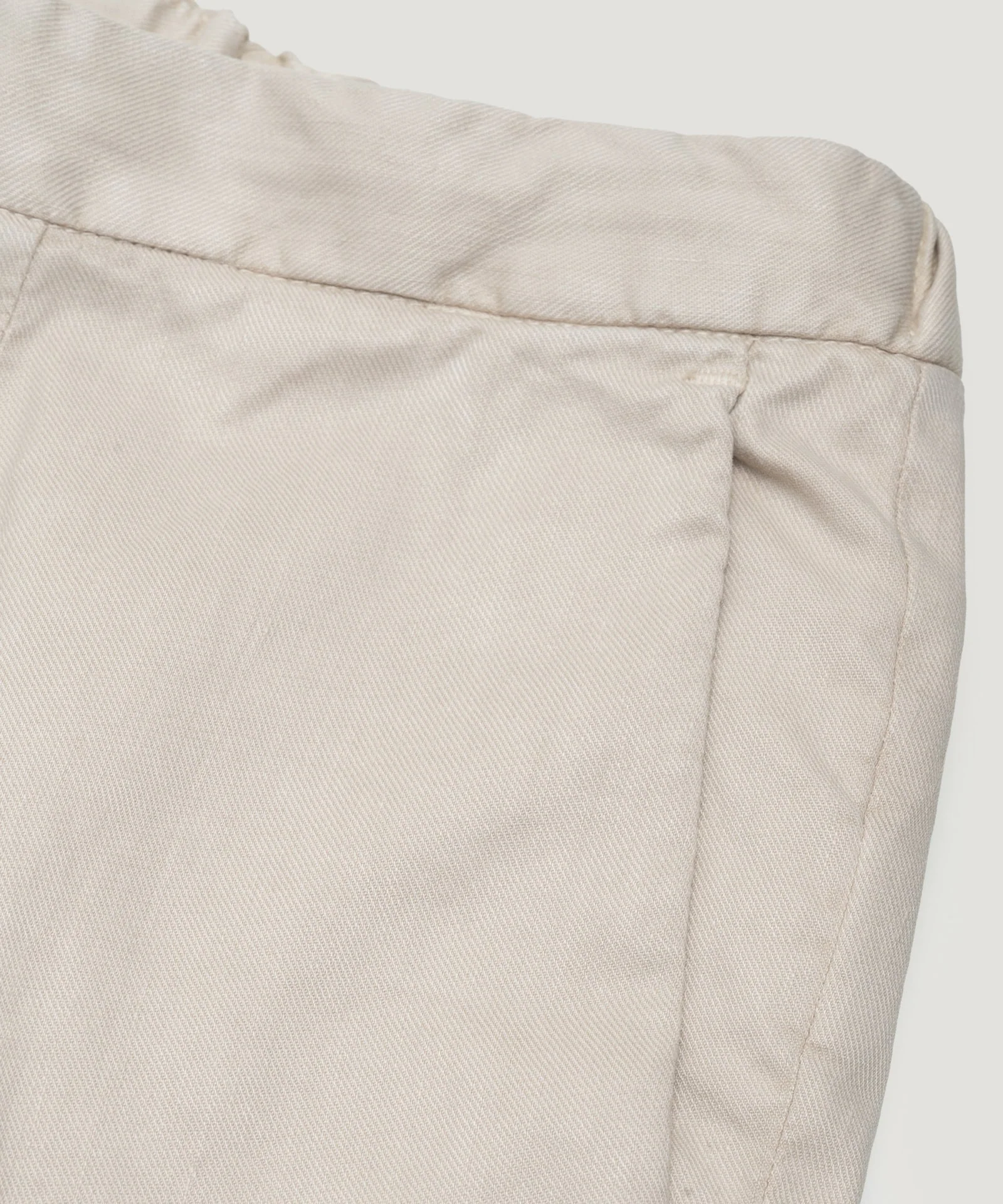 Pleated bermuda shorts linnen/katoen stretch beige - Image 3