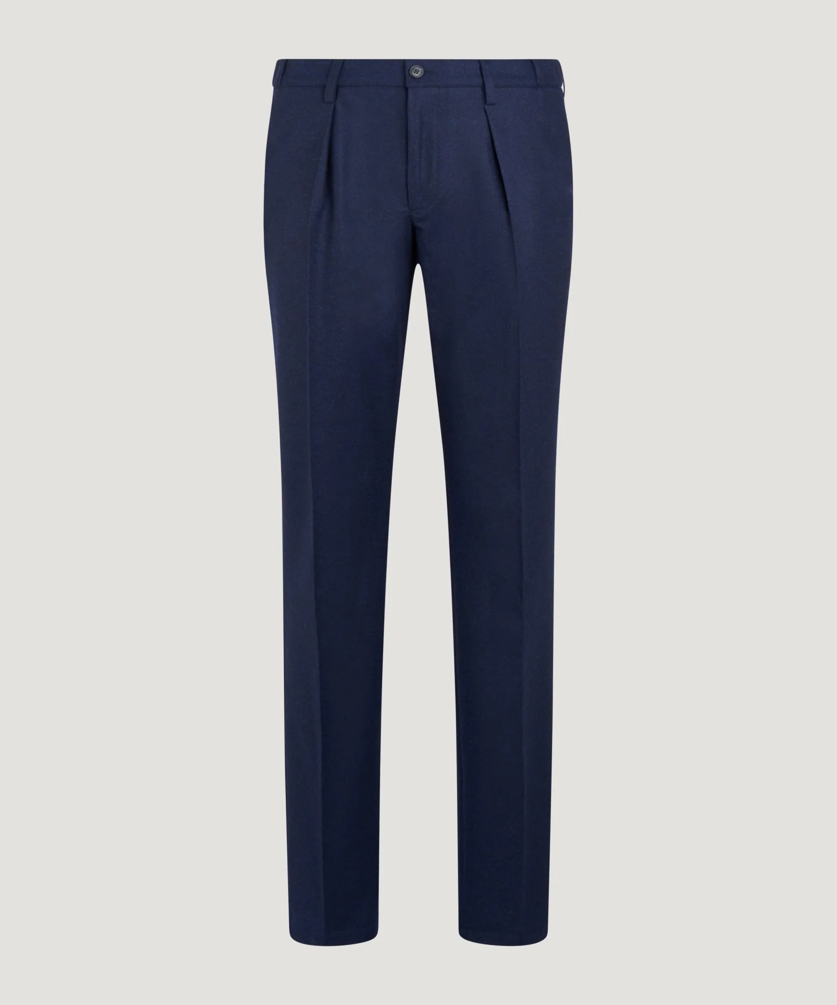 Pleated pantalon wol donkerblauw