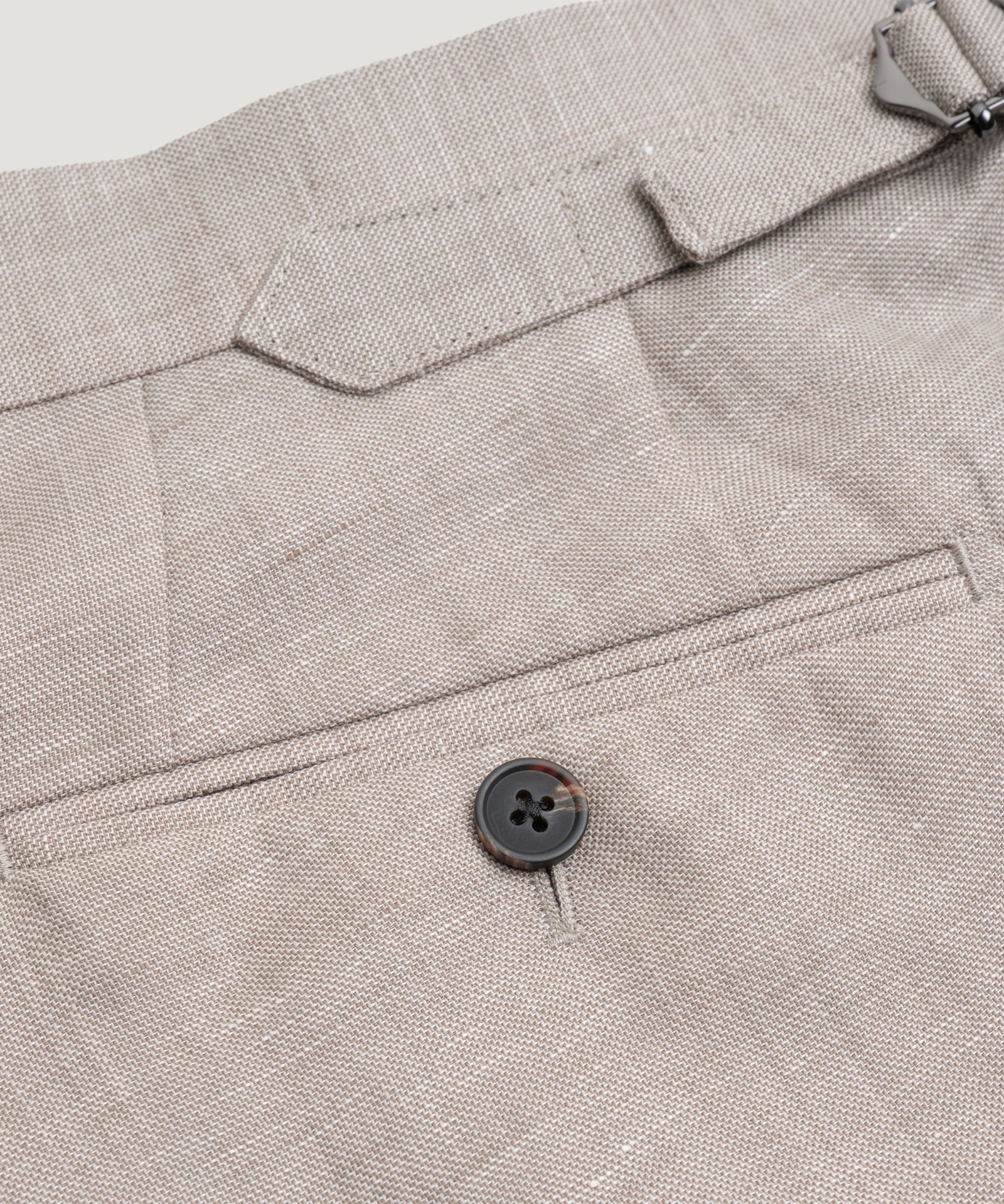 Pleated pantalon wol/linnen beige - Image 6