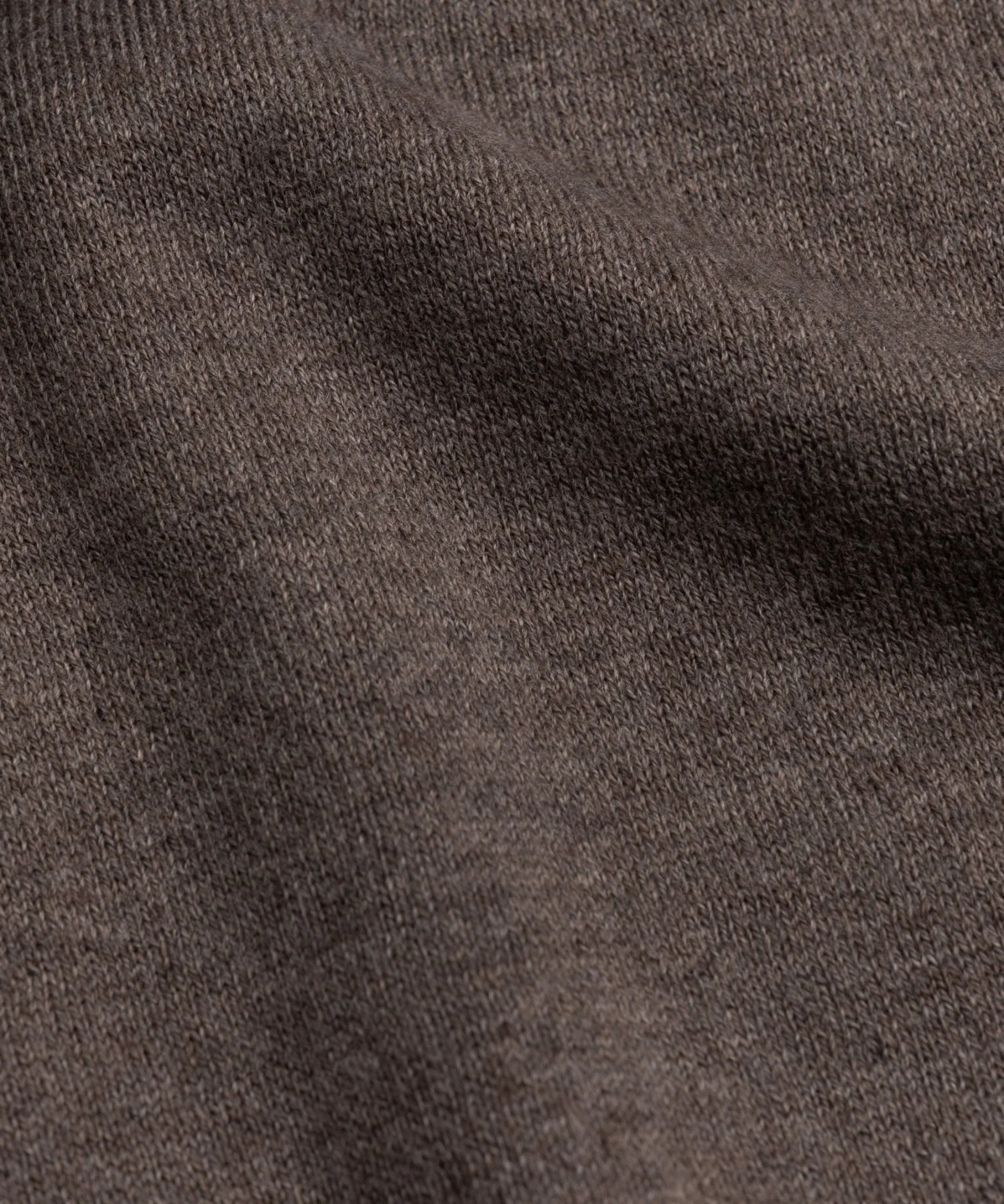 Riva buttonless long sleeve polo Cotton Cashmere donkerbruin - Image 4