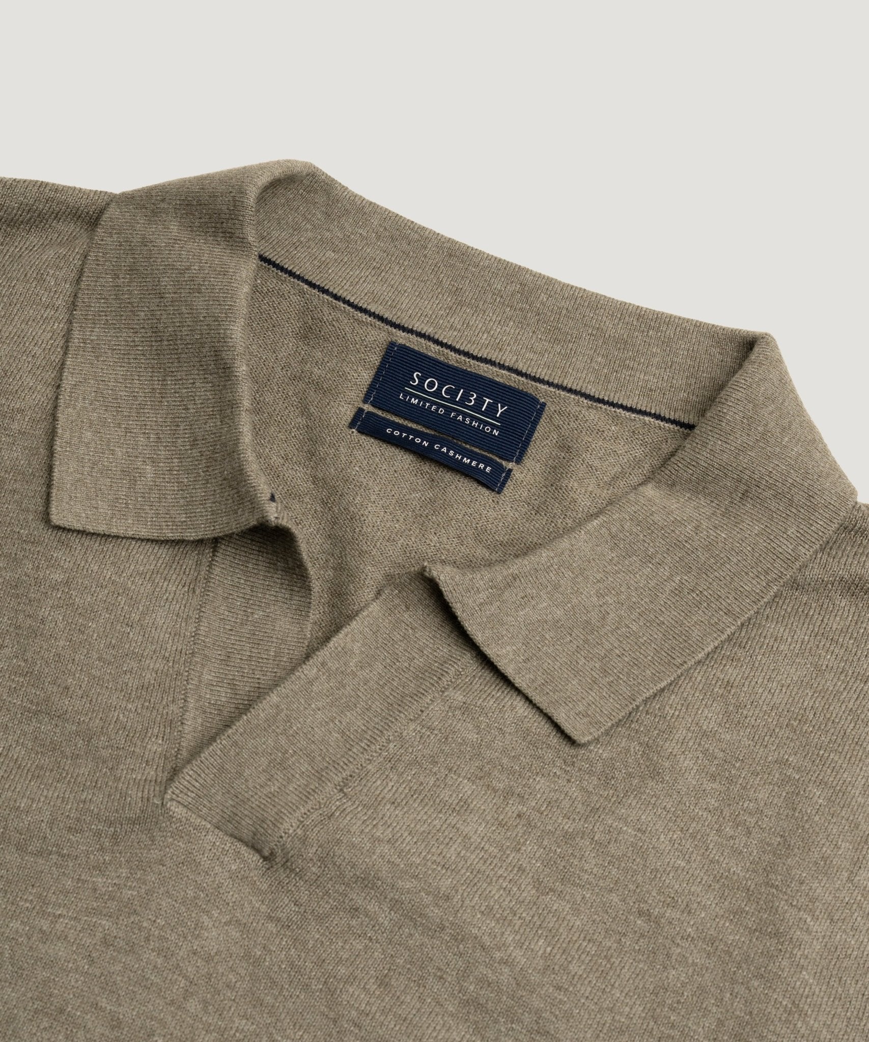 Riva buttonless long sleeve polo Cotton Cashmere groen - Image 3