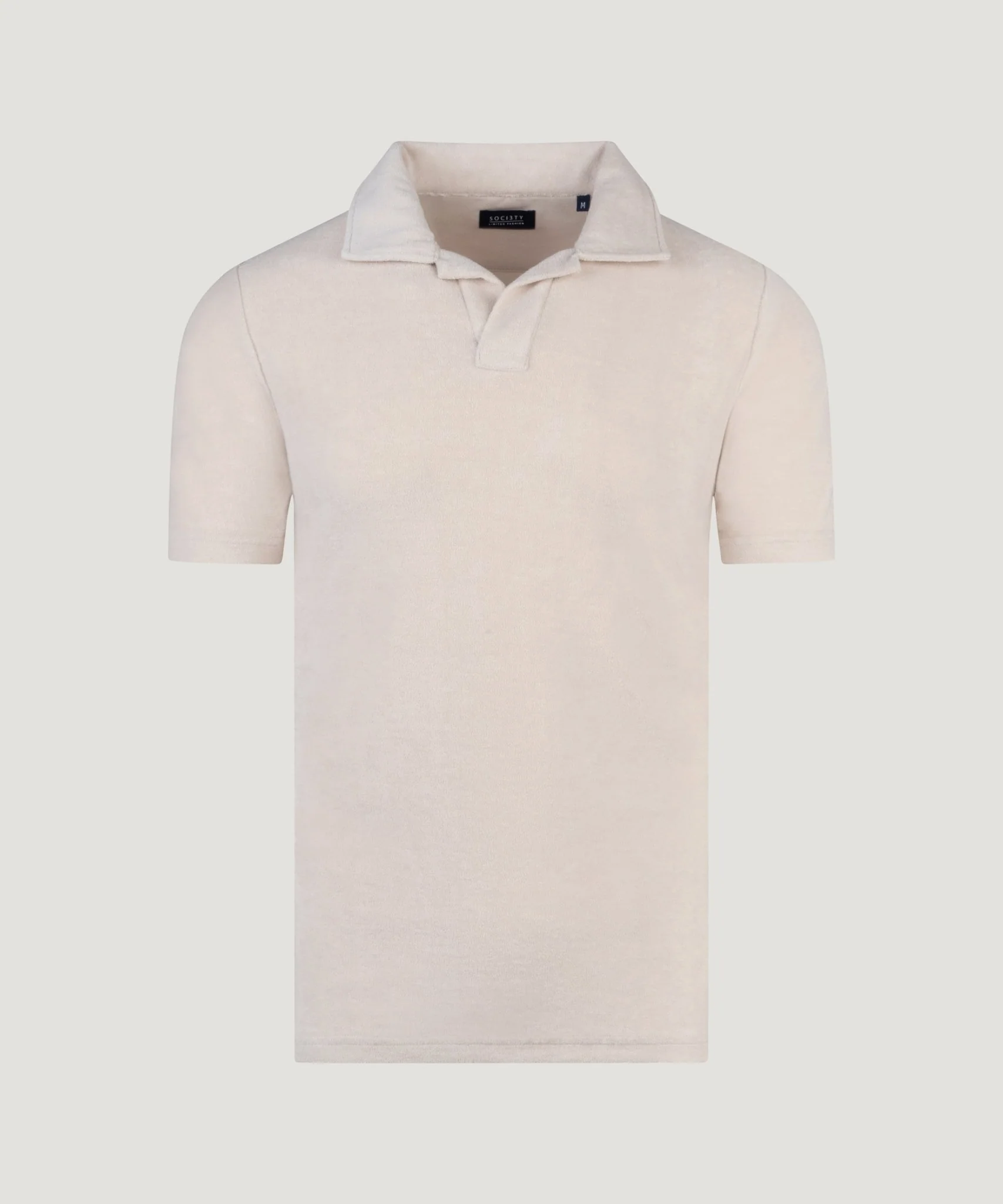 Riva polo katoen French terry beige