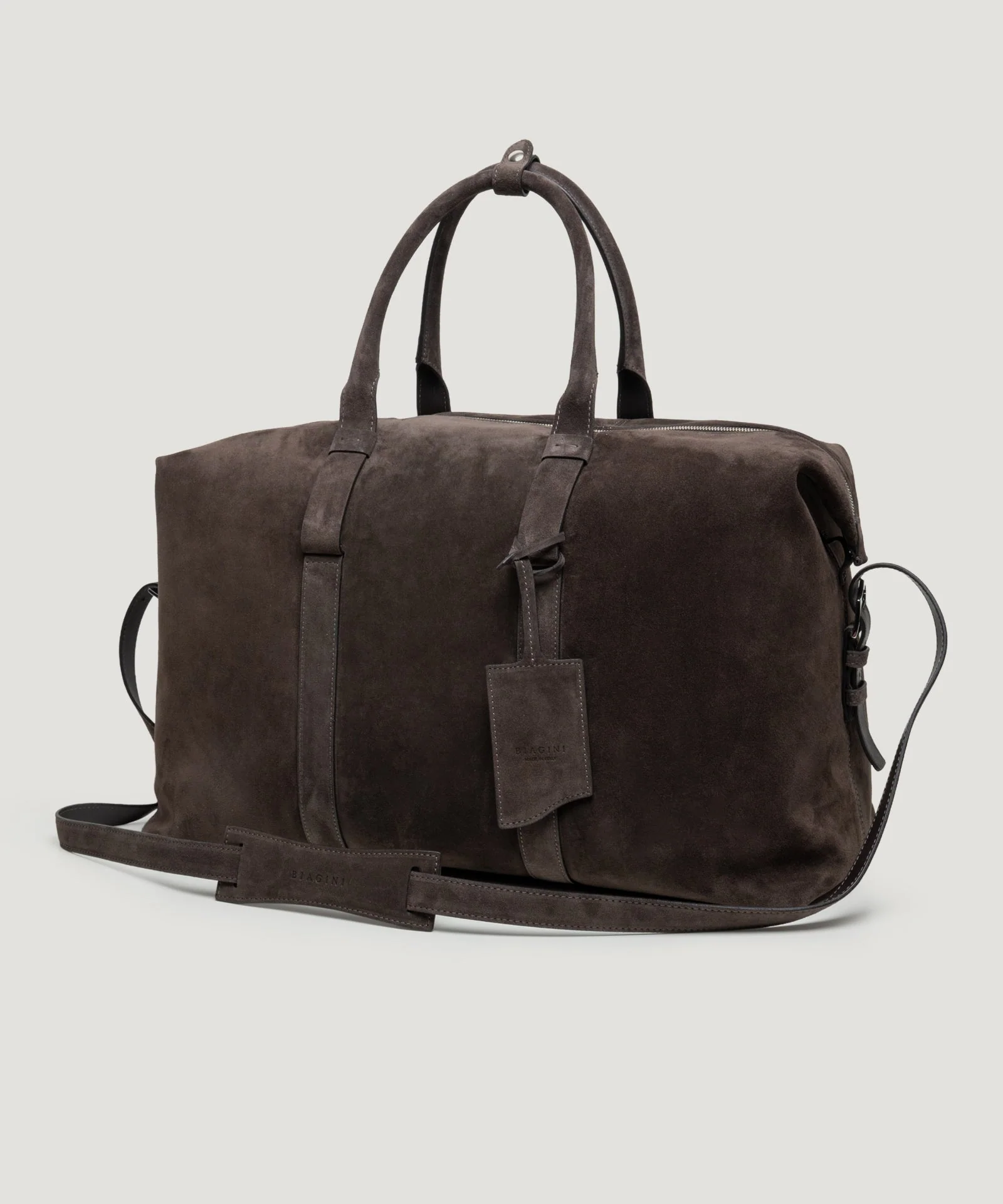 Soft weekender bag suède donkerbruin - Image 2