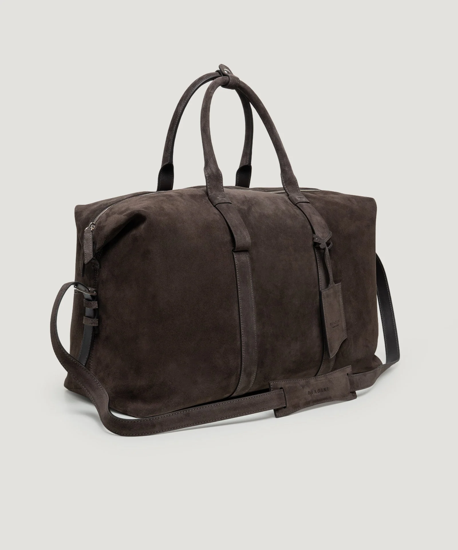 Soft weekender bag suède donkerbruin - Image 3