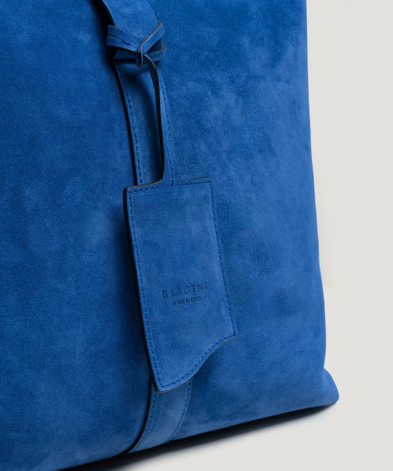 Soft weekender bag suède kobaltblauw - Image 4