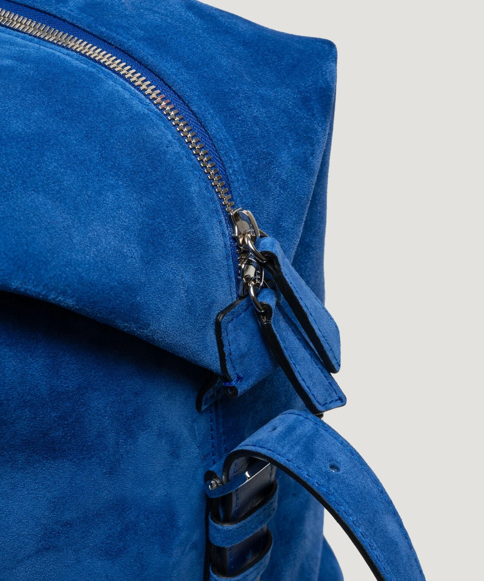Soft weekender bag suède kobaltblauw - Image 5
