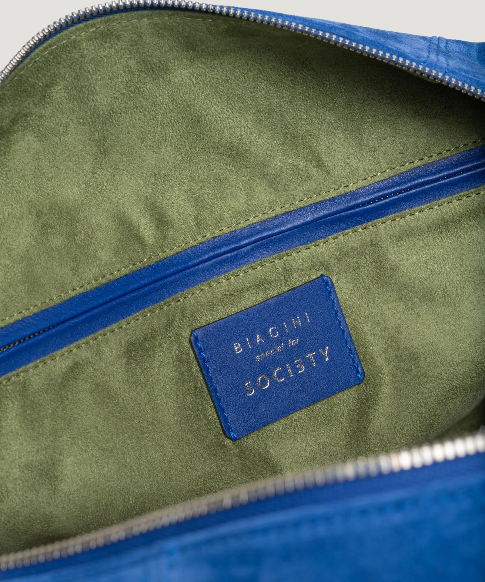 Soft weekender bag suède kobaltblauw - Image 7