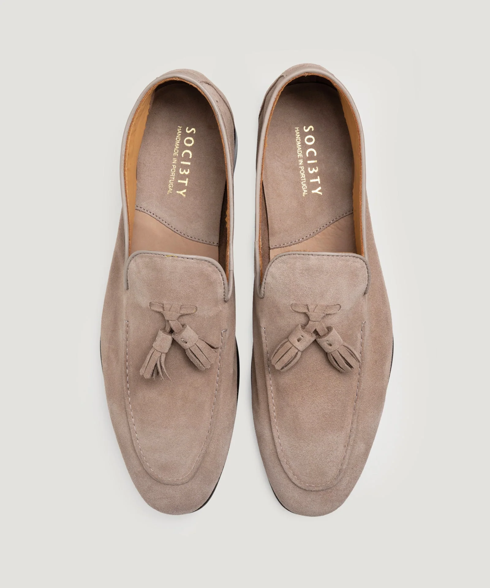 Unlined soft tassel loafer suède zand - Image 5