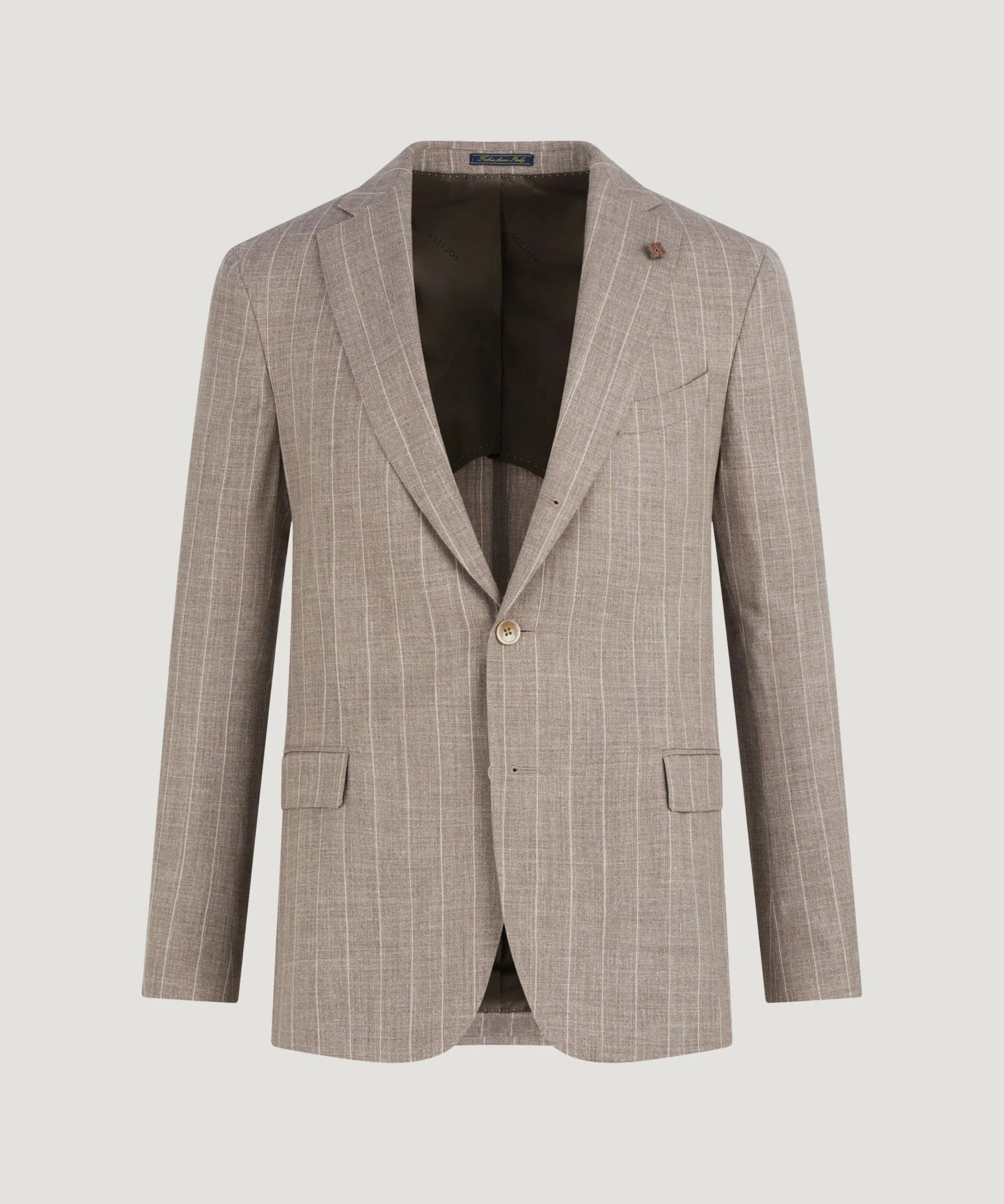 Pak wol beige gestreept (Pecora Nera® by Loro Piana) - Image 10