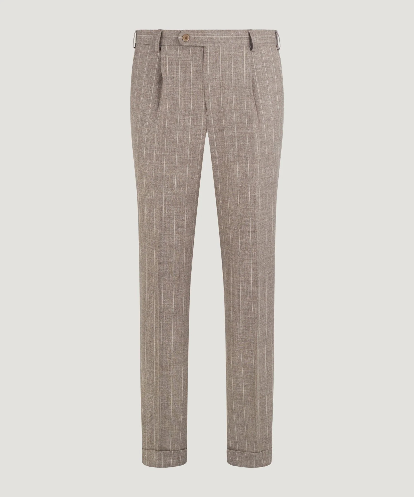 Pak wol beige gestreept (Pecora Nera® by Loro Piana) - Image 11