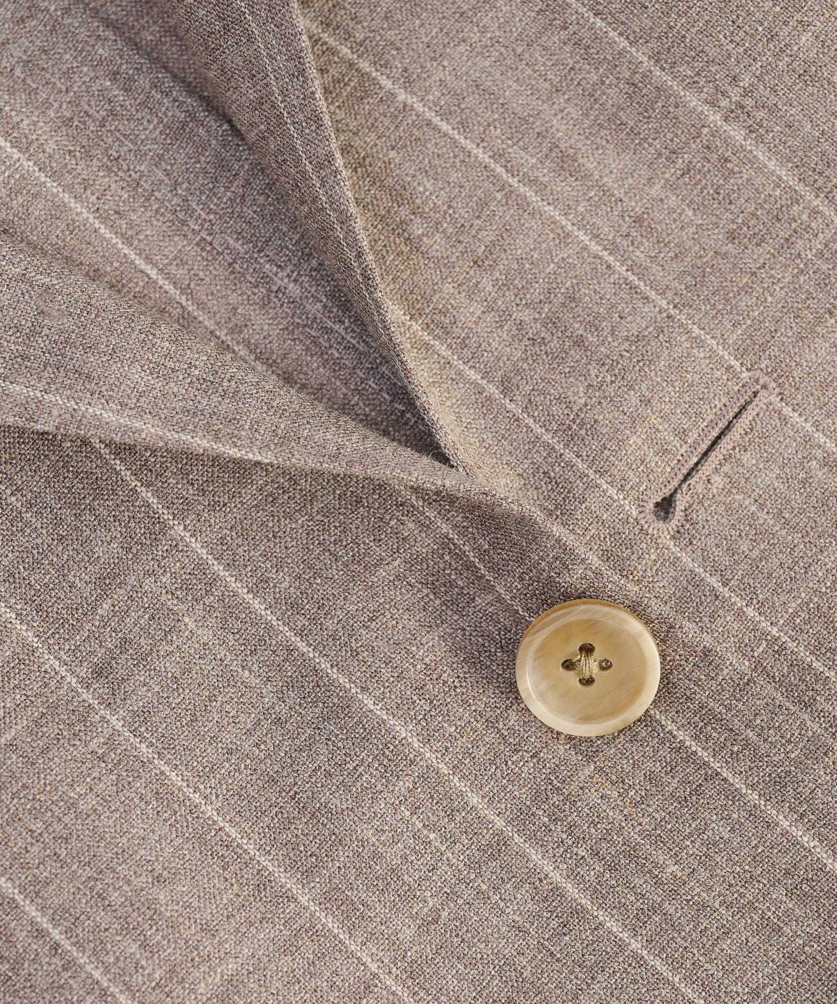 Pak wol beige gestreept (Pecora Nera® by Loro Piana) - Image 12